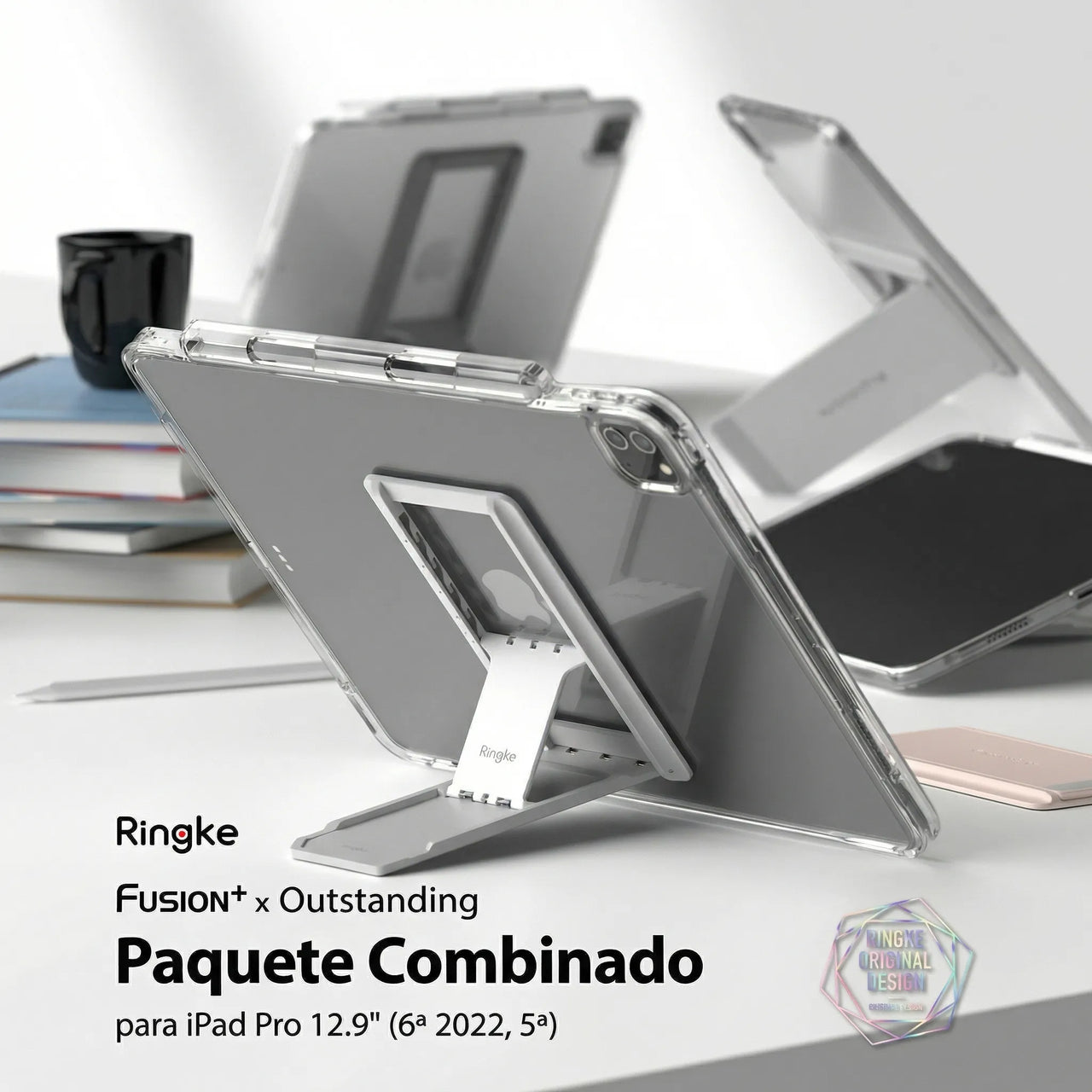 CASE IPAD PRO 12.9 6TA 5TA GENERACION RINGKE FUSION INCLUYE PARANTE TRANSPARENTE - 2
