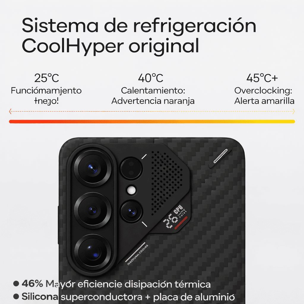 CASE GALAXY S26 ULTRA FUTURISTA FIBRA ARAMIDA DELGADO MAGSAFE NEGRO - 3