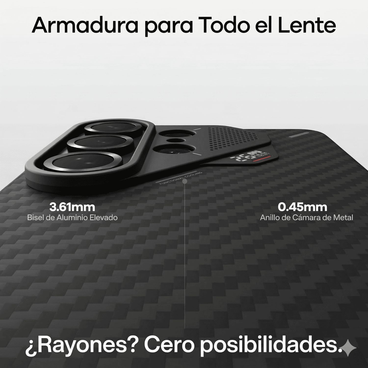 CASE GALAXY S26 ULTRA FUTURISTA FIBRA ARAMIDA DELGADO MAGSAFE NEGRO - 5