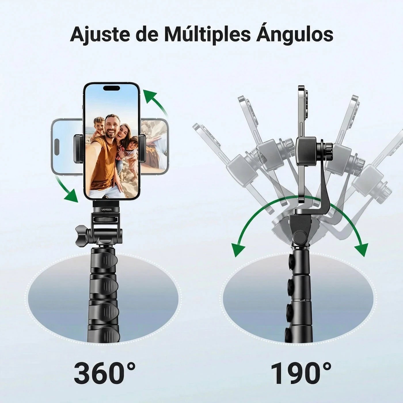 TRÍPODE 2 EN 1 BLUETOOTH PARA CELULAR Y GOPRO UGREEN 15609 - 7