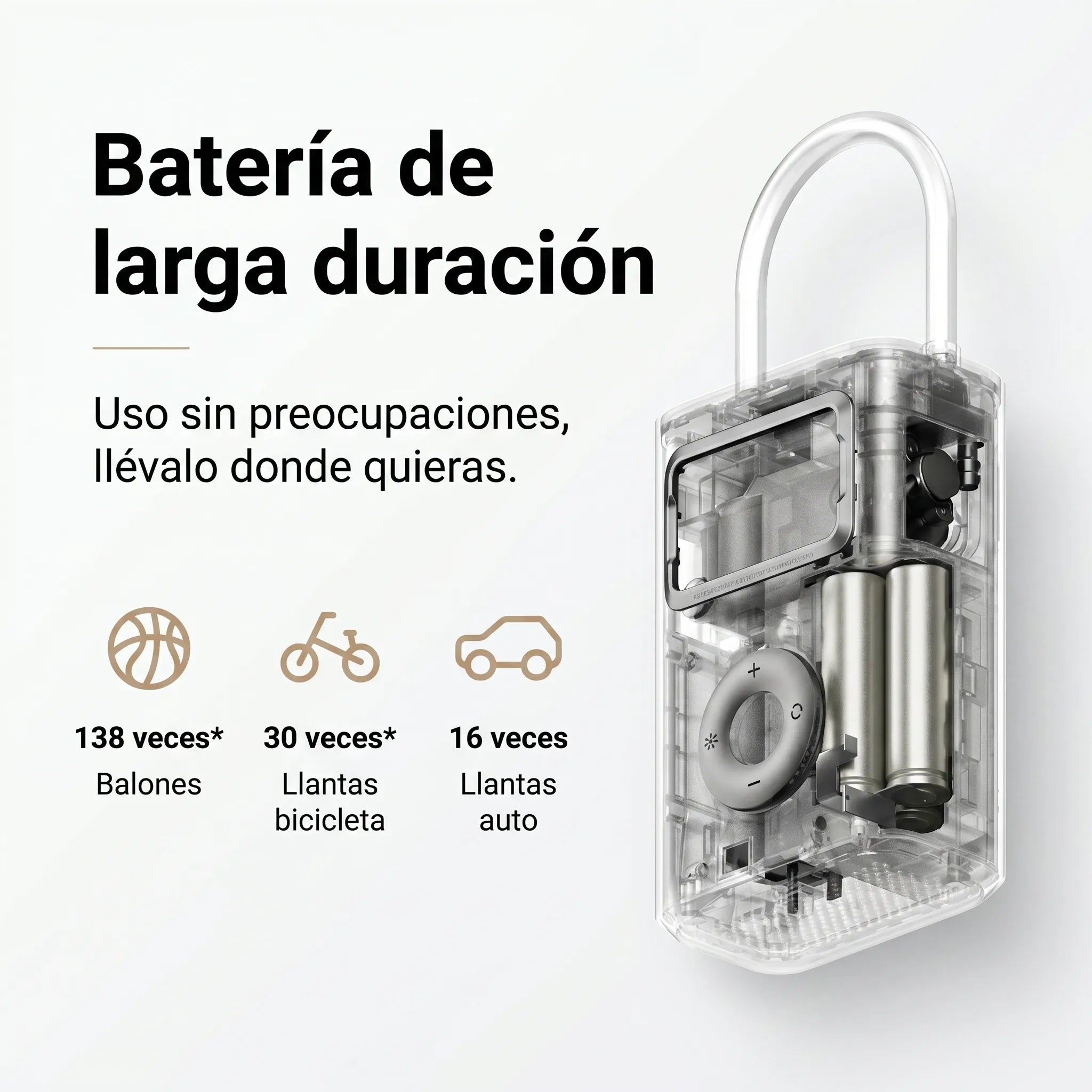 COMPRESOR DE AIRE PORTÁTIL XIAOMI 2 PRO 150 PSI BHR9099GL - 6