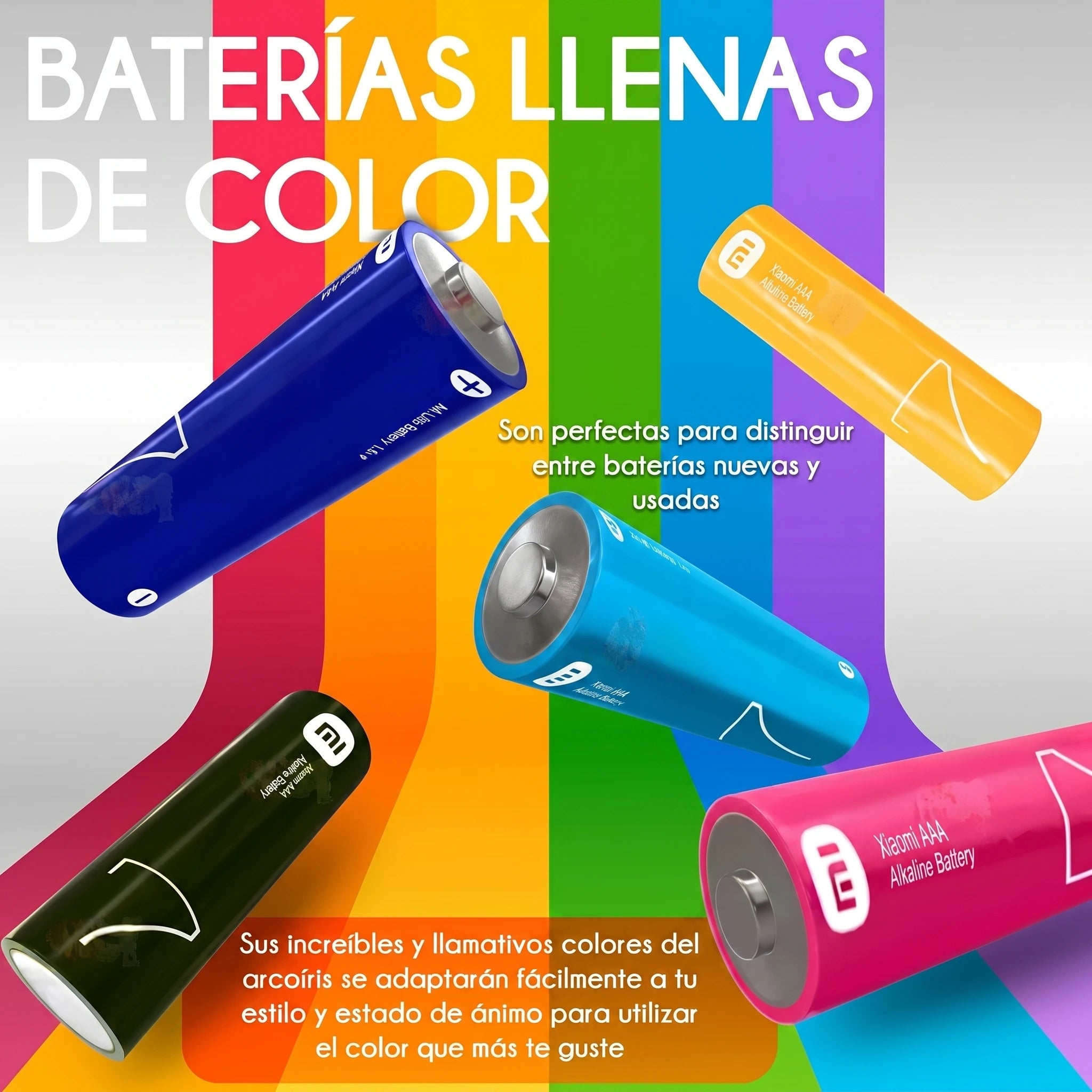 PILAS AAA ALCALINAS XIAOMI RAINBOW PACK 10 BHR3594GL - 2