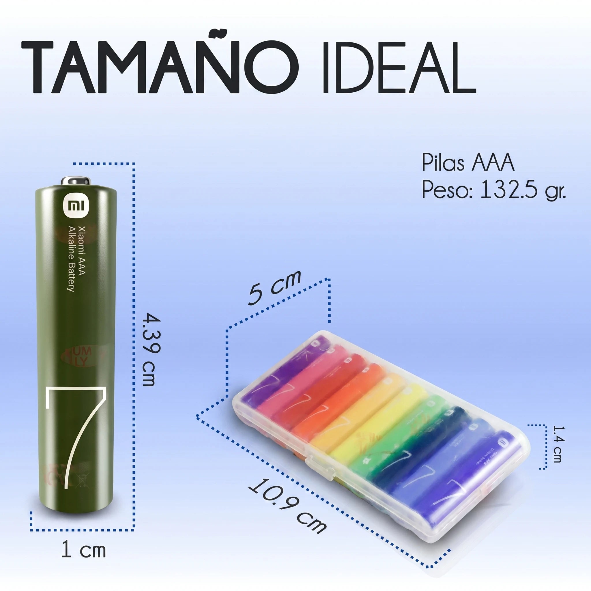 PILAS AAA ALCALINAS XIAOMI RAINBOW PACK 10 BHR3594GL - 4