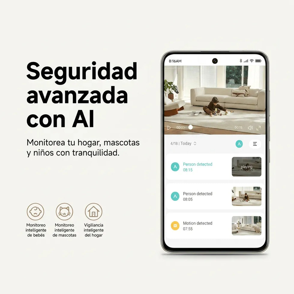 CÁMARA DE SEGURIDAD XIAOMI SMART CAMERA C701 4K 360° - 7