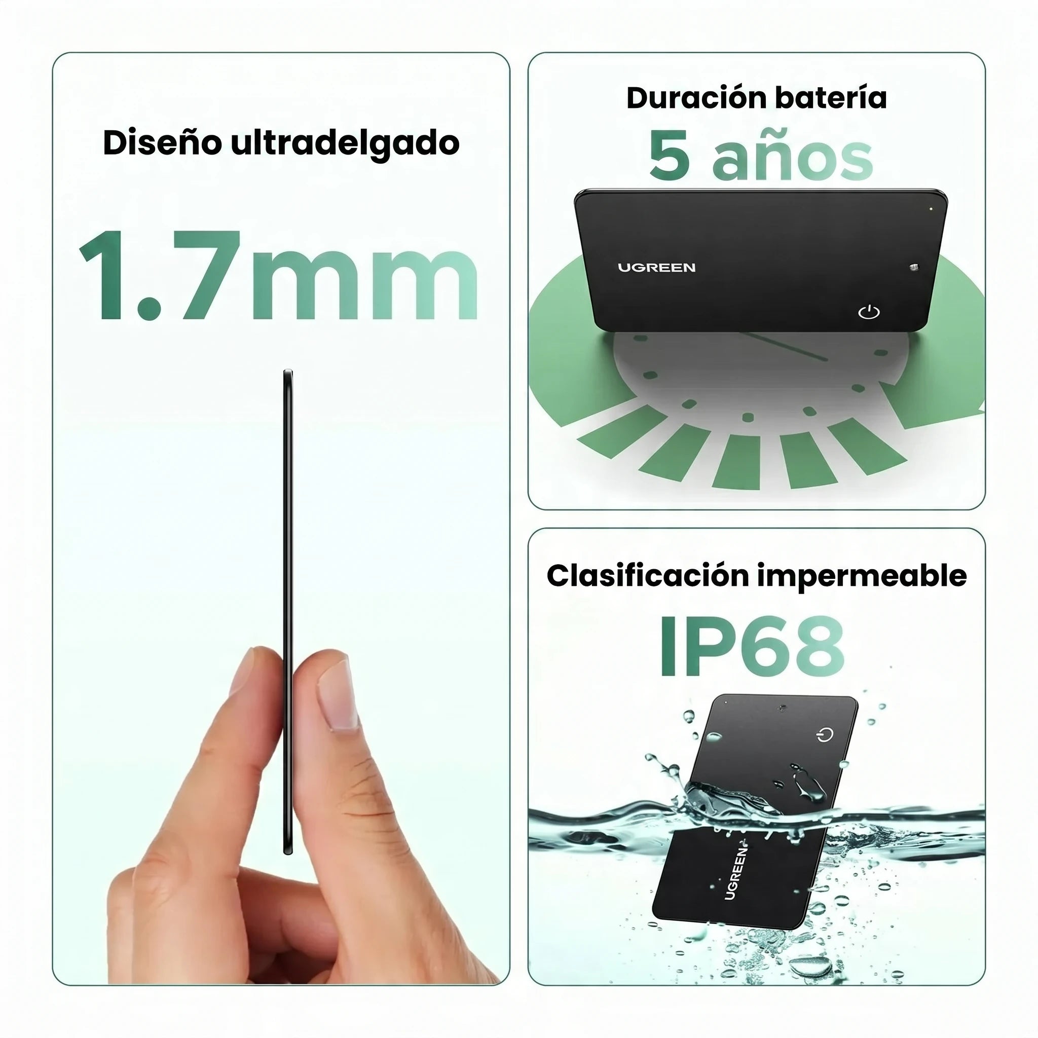 LOCALIZADOR UGREEN FINETRACK SLIM G GOOGLE FIND HUB 75497 - 3