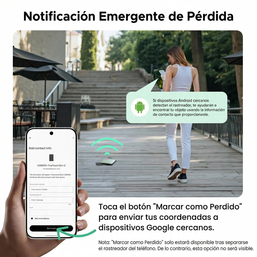 LOCALIZADOR UGREEN FINETRACK SLIM G GOOGLE FIND HUB 75497 - 5