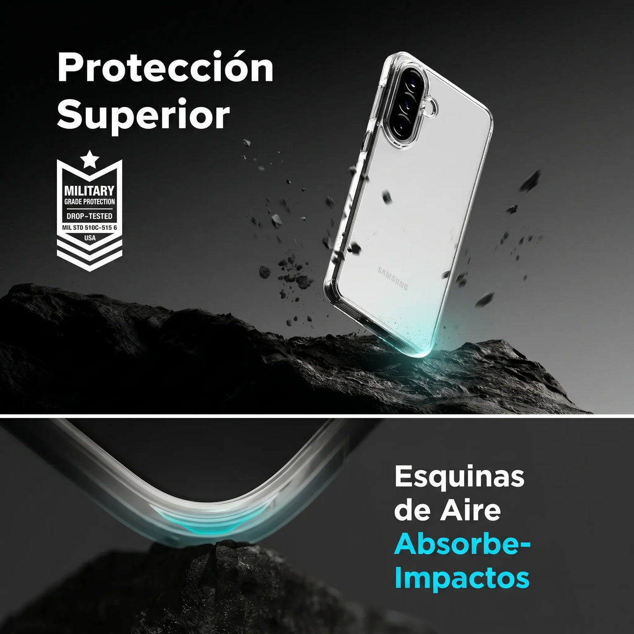 CASE RINGKE FUSION GALAXY A57 TRANSPARENTE - 4