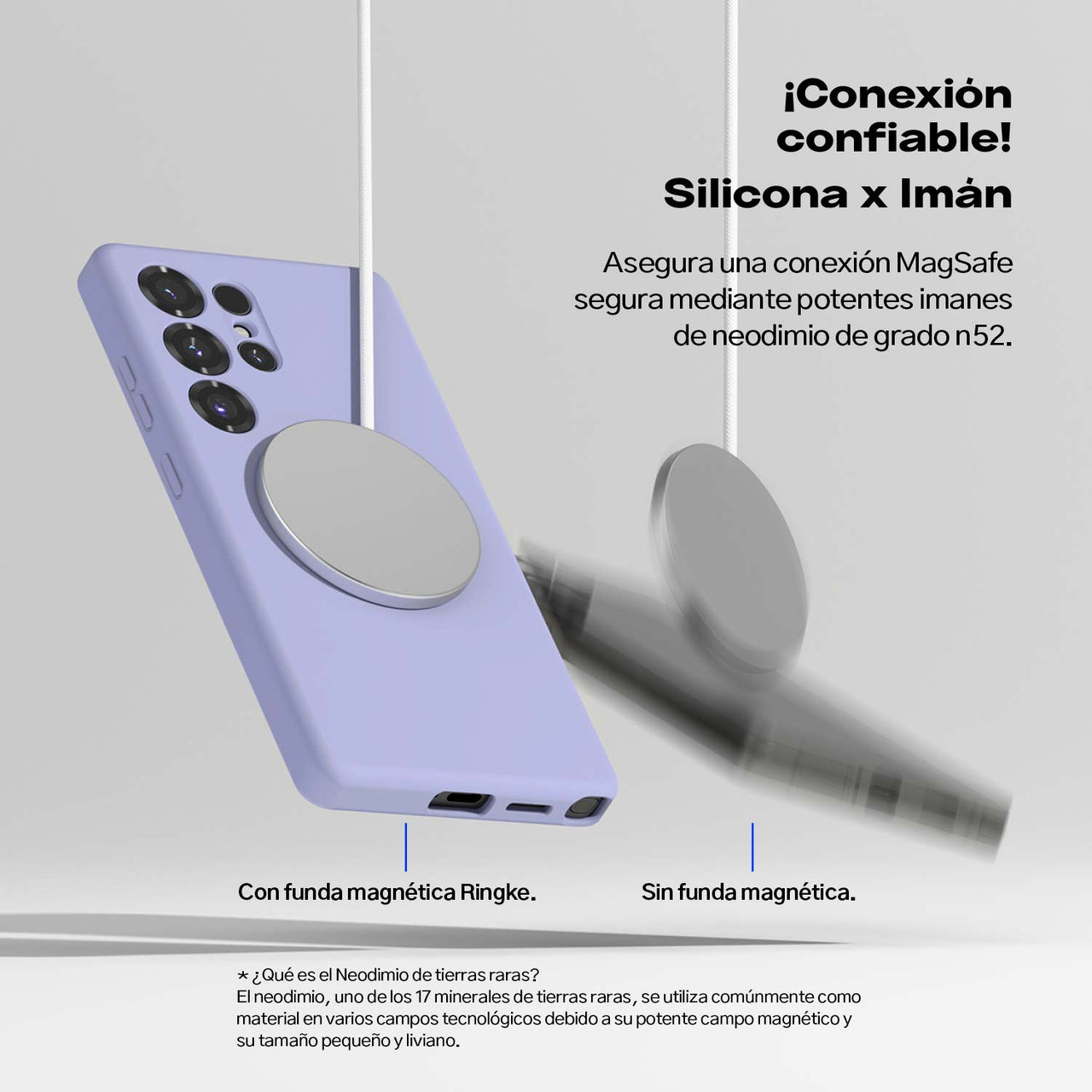 CASE RINGKE SILICONA GALAXY S25 ULTRA MAGSAFE LILA - 8