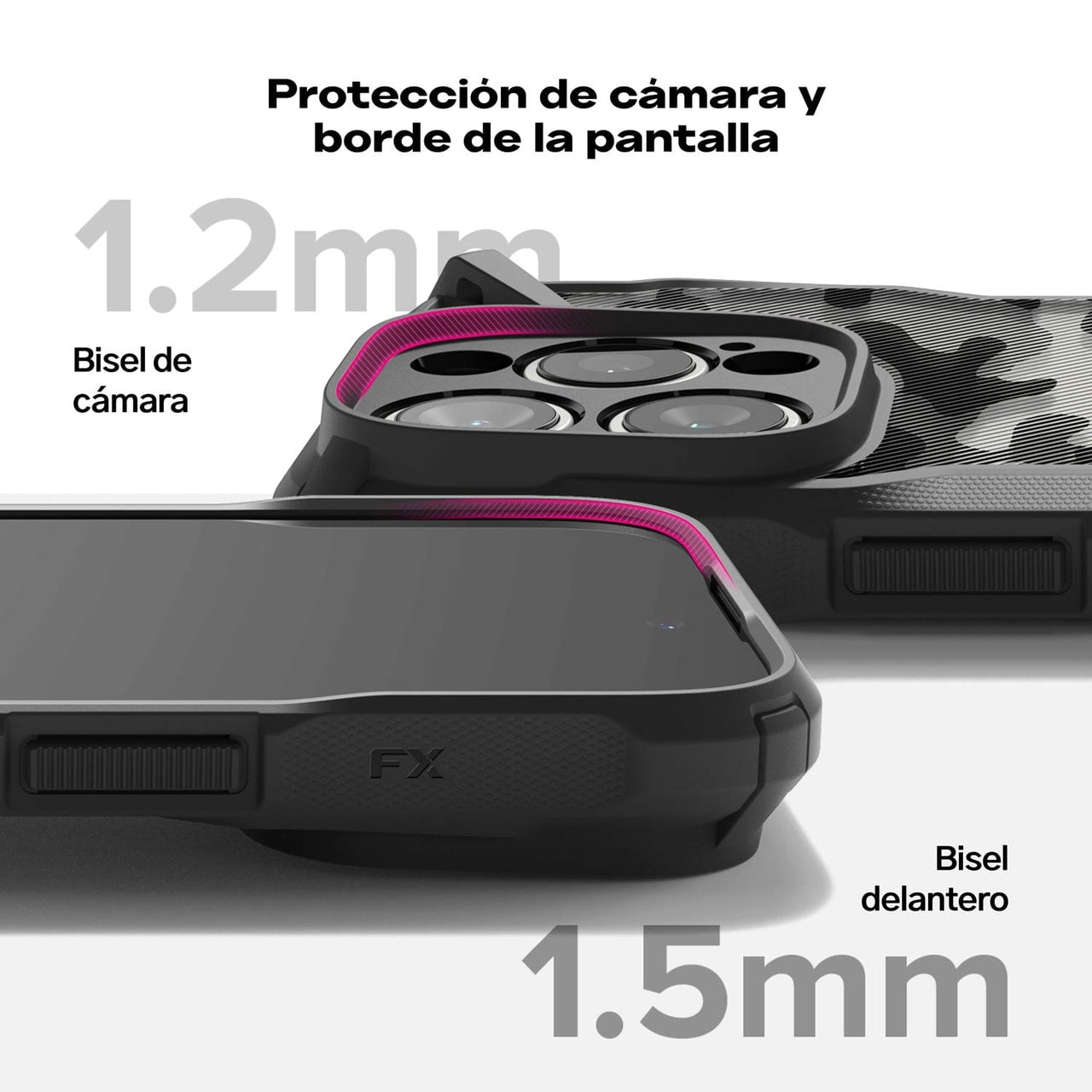 CASE RINGKE FUSION X DESIGN IPHONE 16 PRO MAX NEGRO - 4