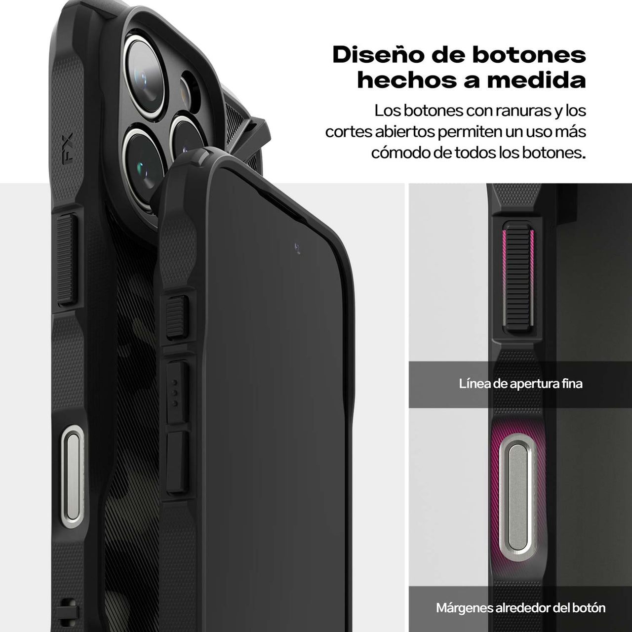 CASE RINGKE FUSION X DESIGN IPHONE 16 PRO MAX NEGRO - 5