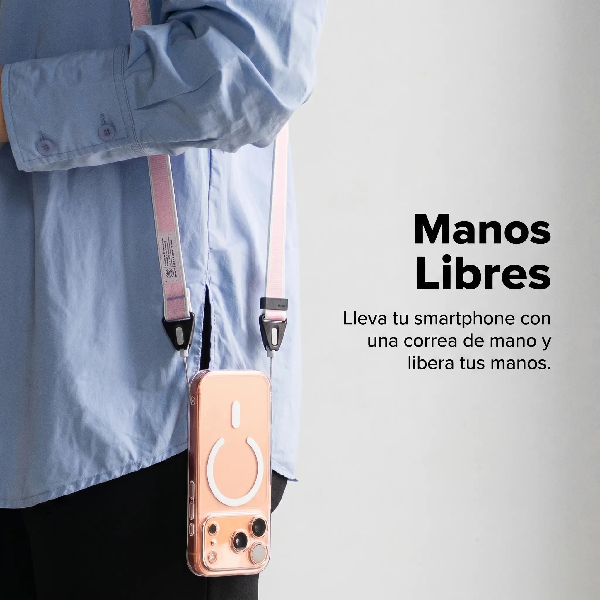 CORREA DE HOMBRO RINGKE DESIGN SHOULDER STRAP STRIPE ROSADO - 2