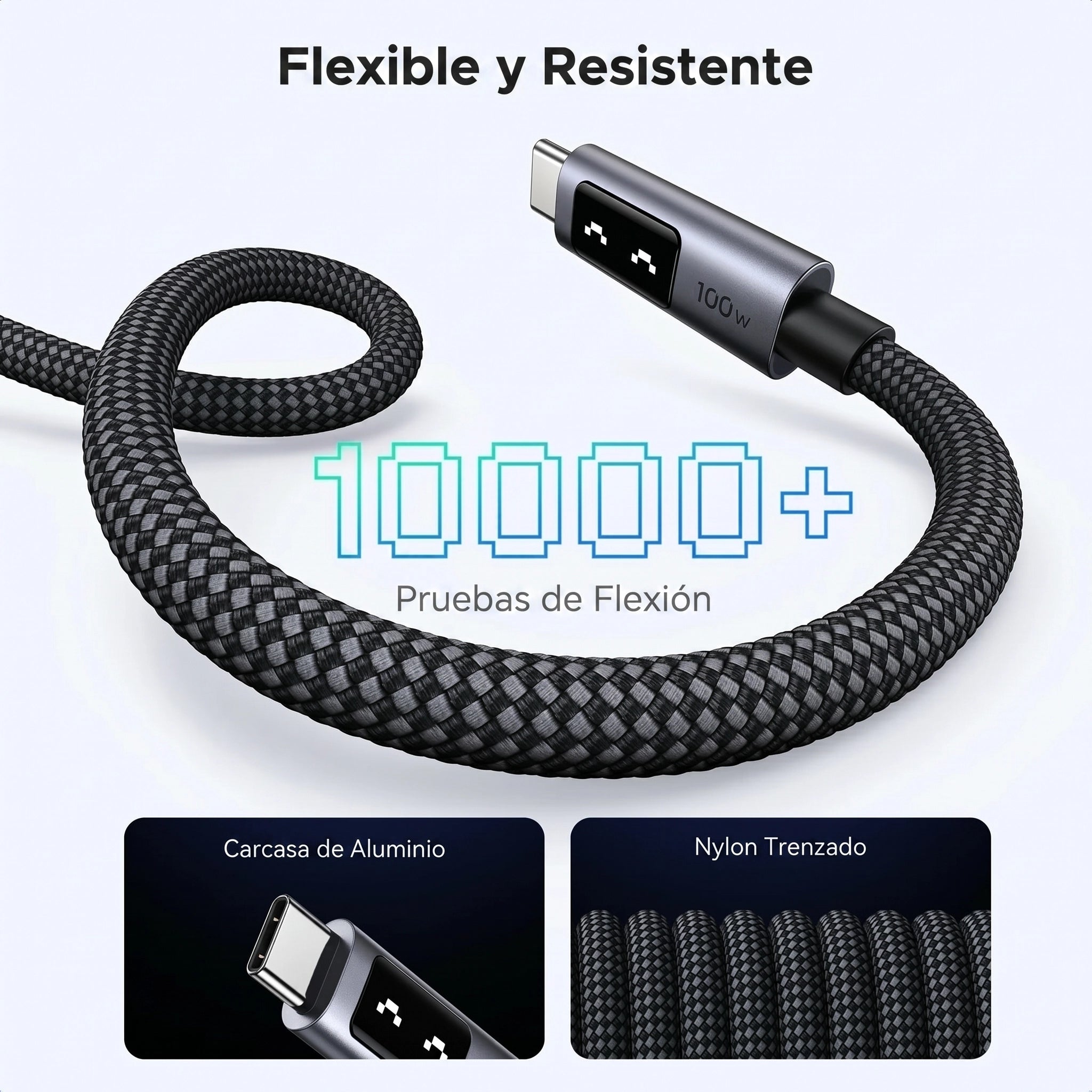 UGREEN L509 CABLE USB C A USB C 3M 100W 5A - 7