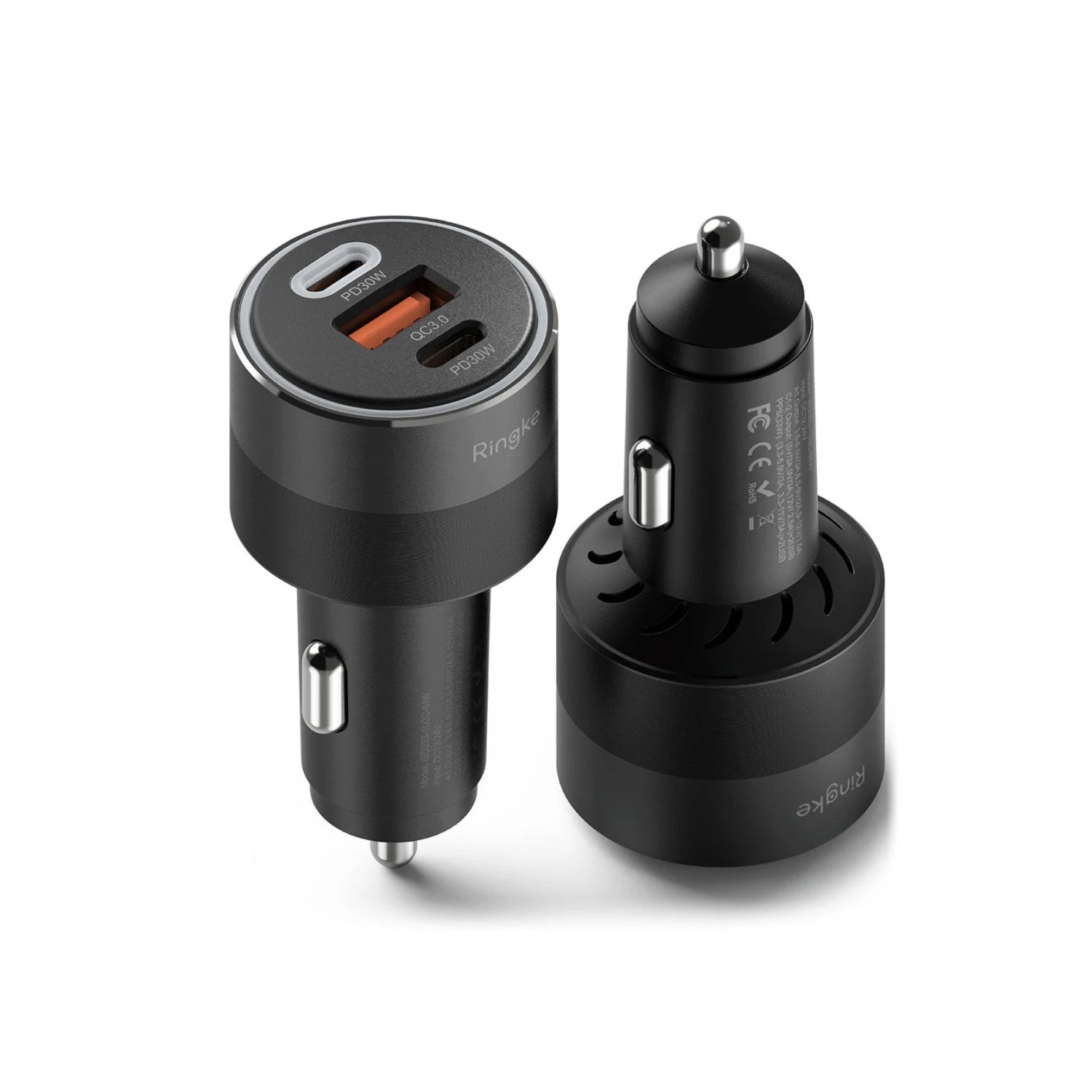 CARGADOR PARA AUTO RINGKE 3PORTS CARGA RÁPIDA 84W - 1