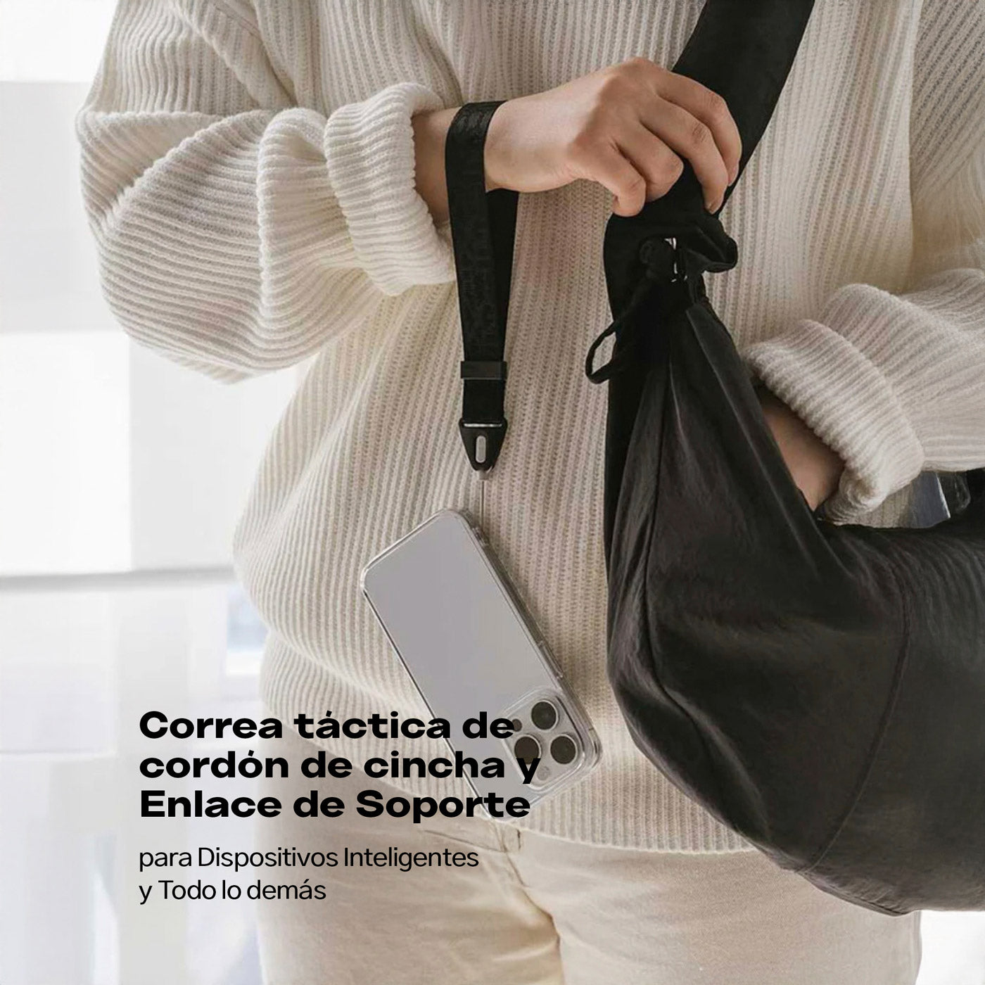 CORREA DE MANO RINGKE HAND STRAP LETTERING NEGRO - 2