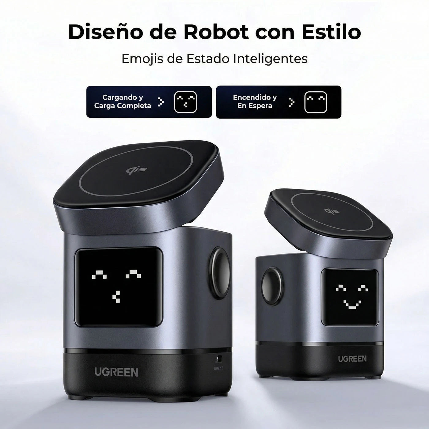 ESTACIÓN DE CARGA UGREEN UNO 2 EN 1 QI2 15W MAGSAFE - 4