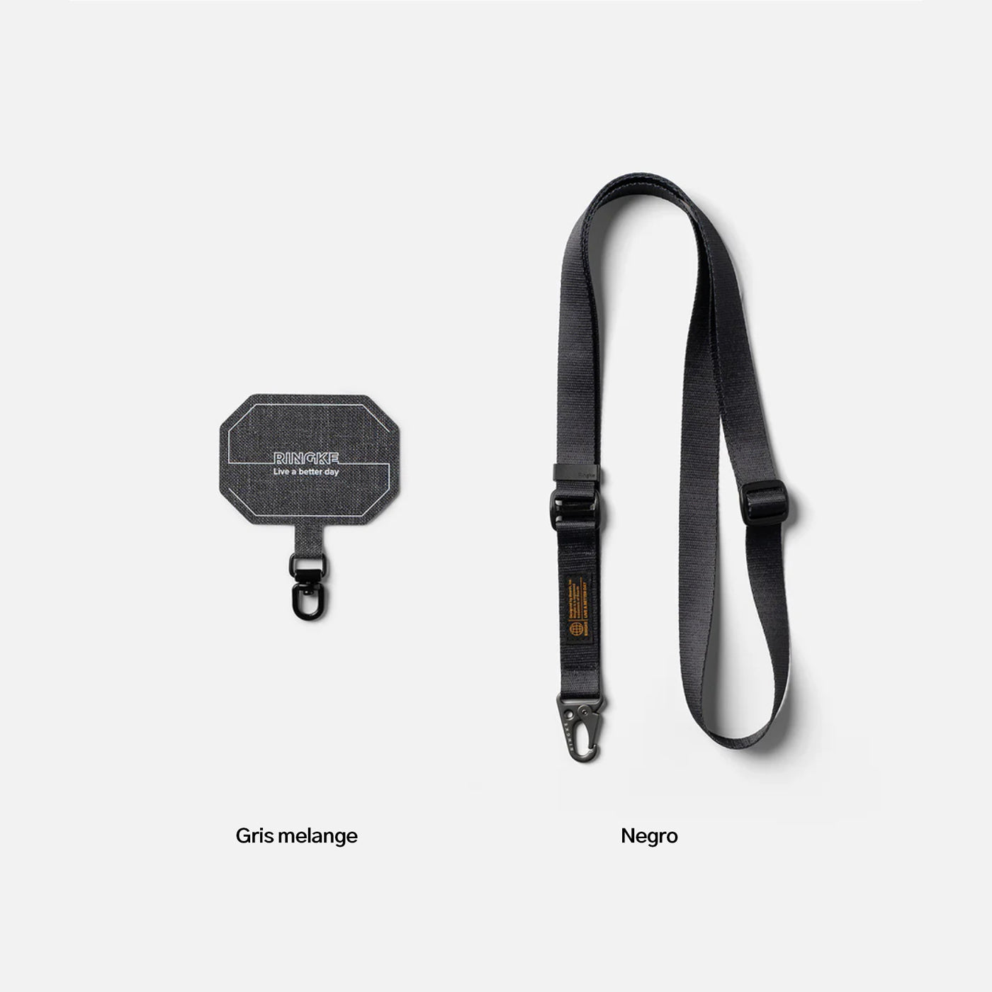 CORREA RINGKE HOLDER LINK TACTICAL WEBBING LANYARD NEGRO - 4