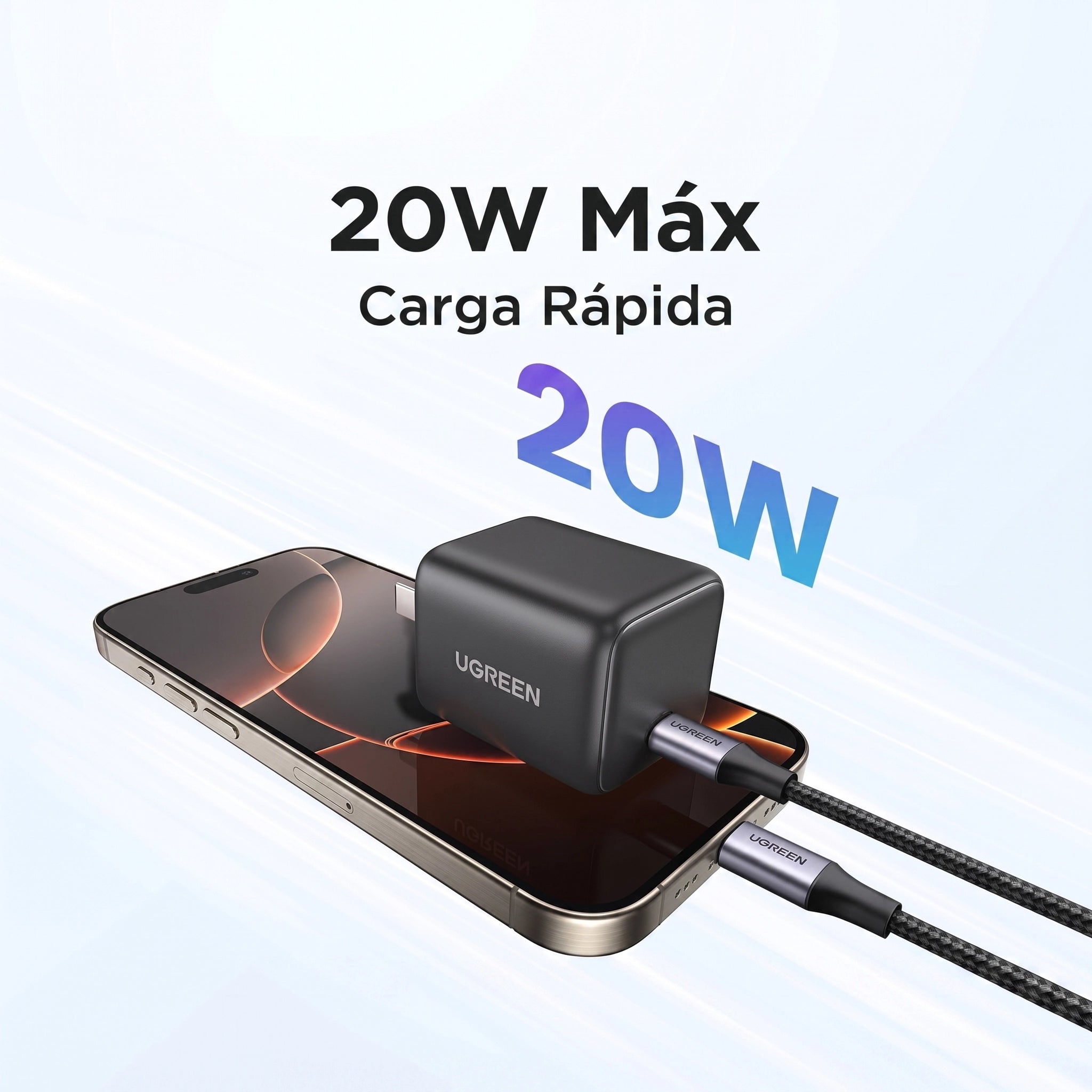 UGREEN X512 CARGADOR GAN USB C 20W COMPACTO - 2