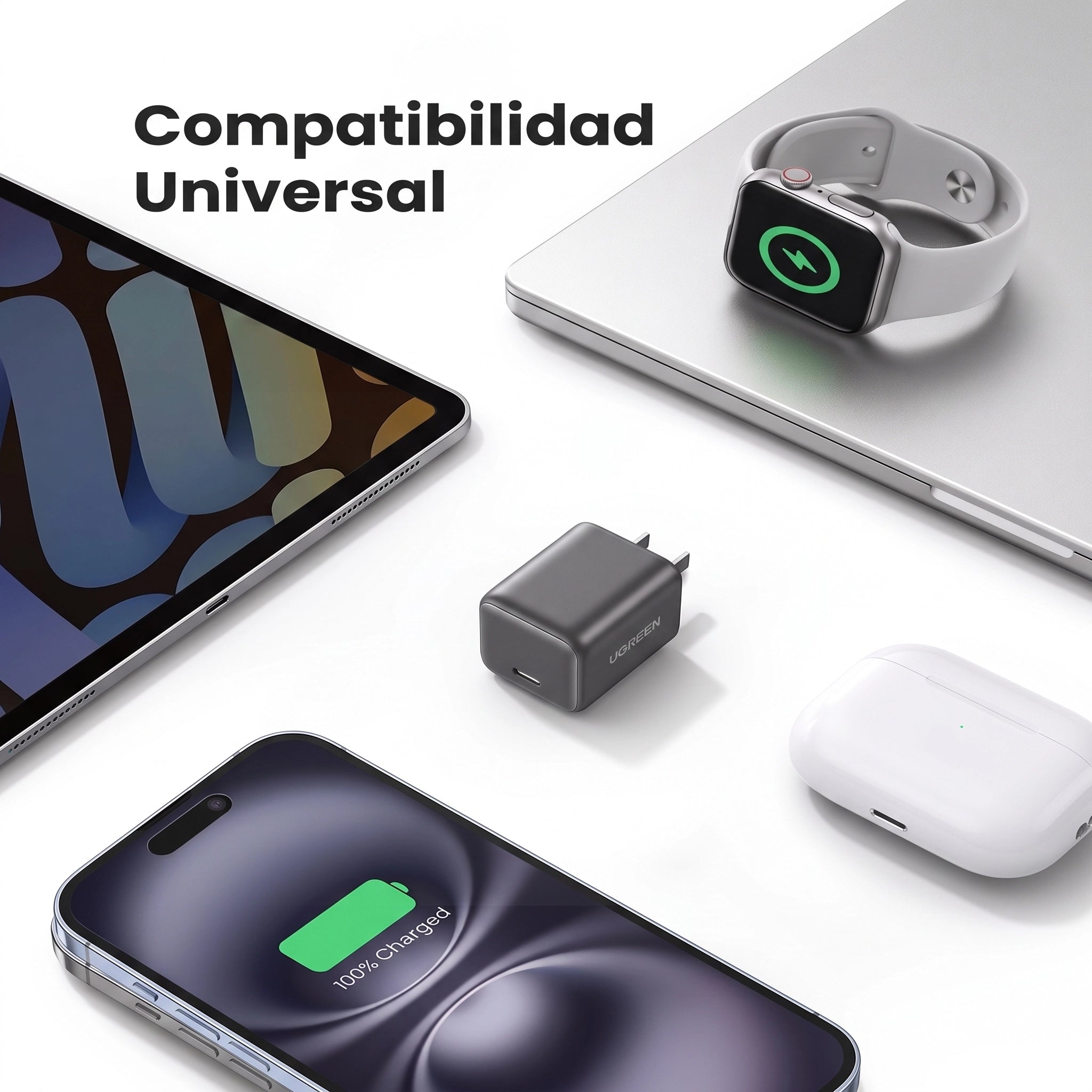 UGREEN X512 CARGADOR GAN USB C 20W COMPACTO - 4