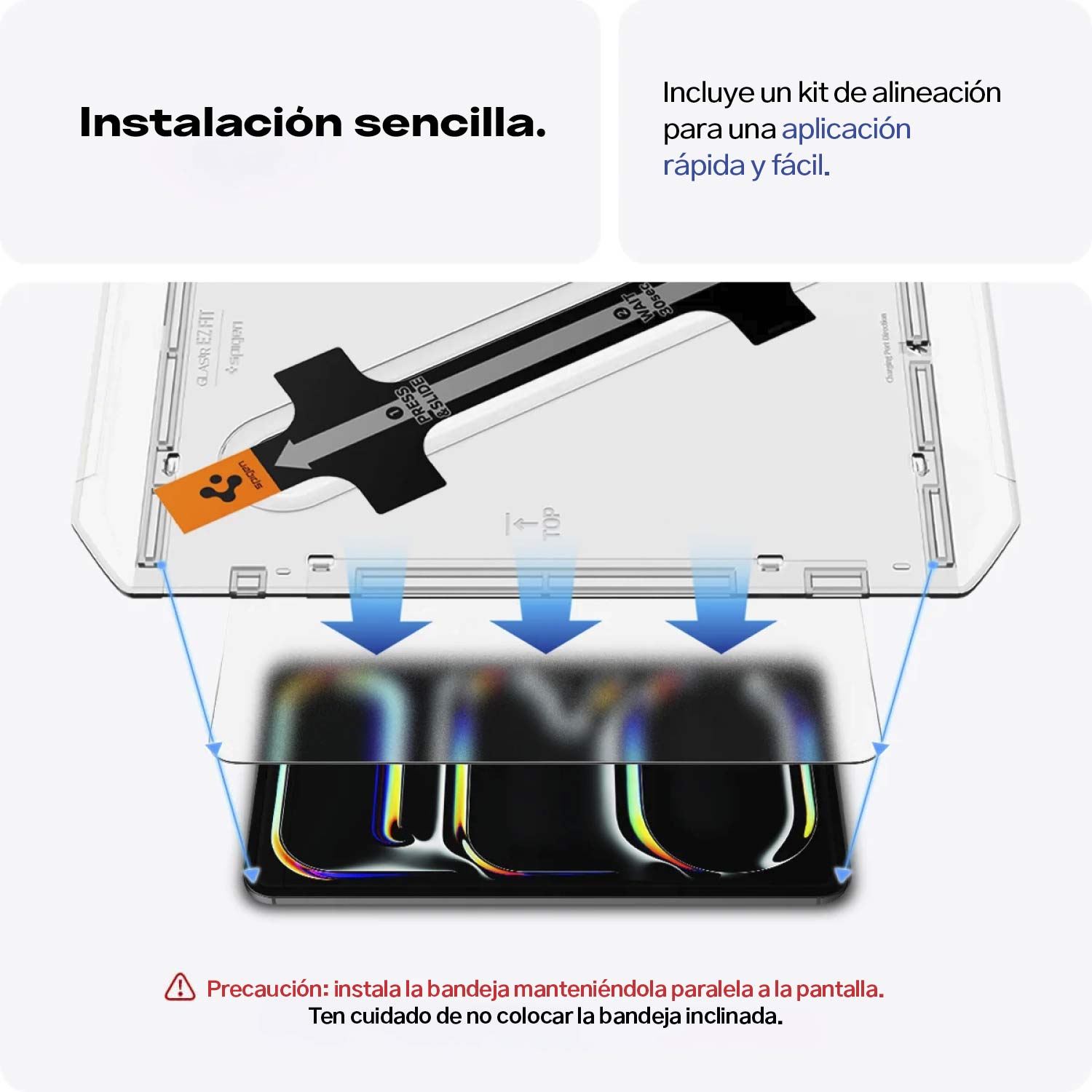 PROTECTOR DE PANTALLA VIDRIO SPIGEN PAPER TOUCH EZ FIT IPAD PRO 13' M4 / M5 2024 2025 - 5