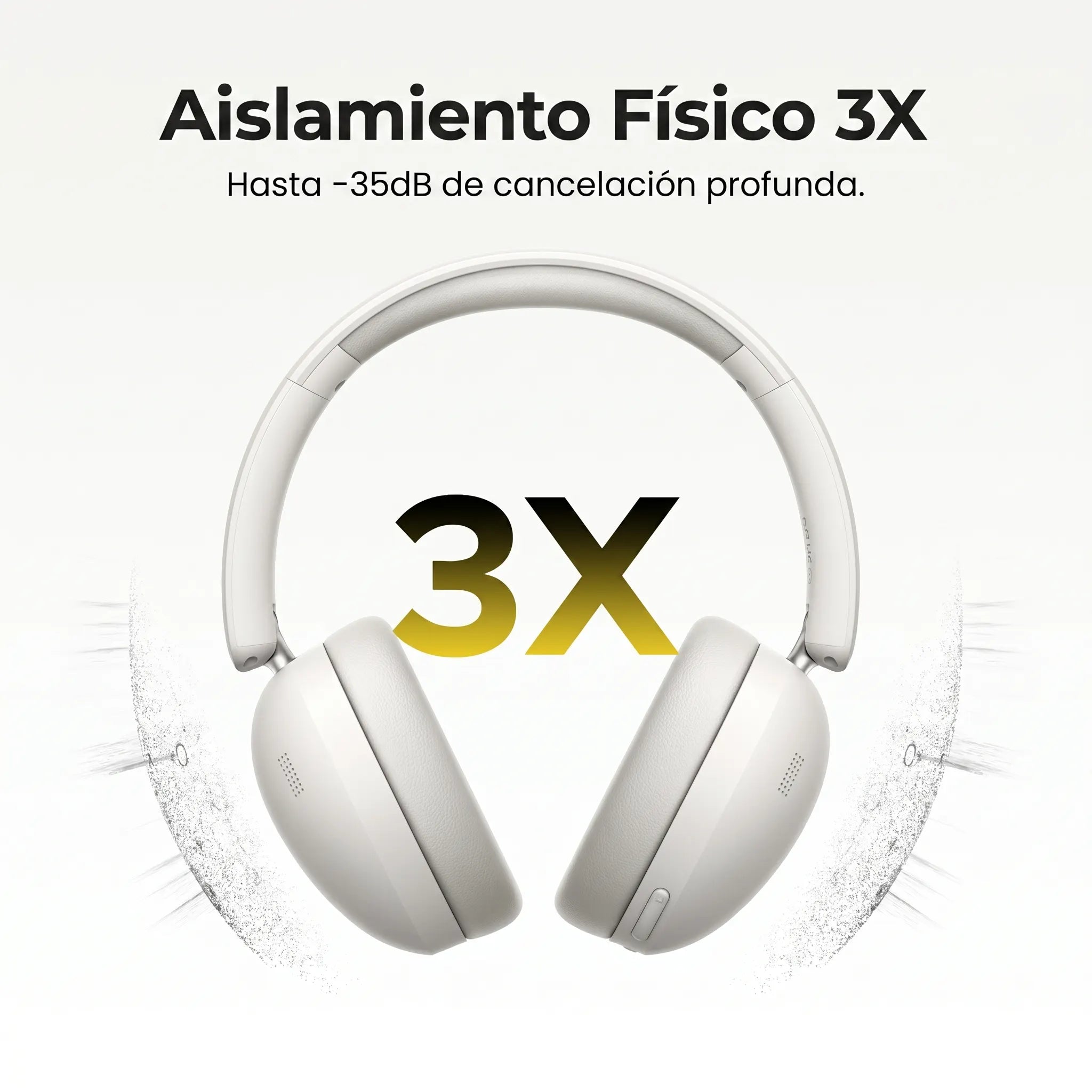 UGREEN AUDÍFONOS STUDIO MAX2 BLUETOOTH 5.4 CON 80 HORAS DE BATERÍA WHITE - 3