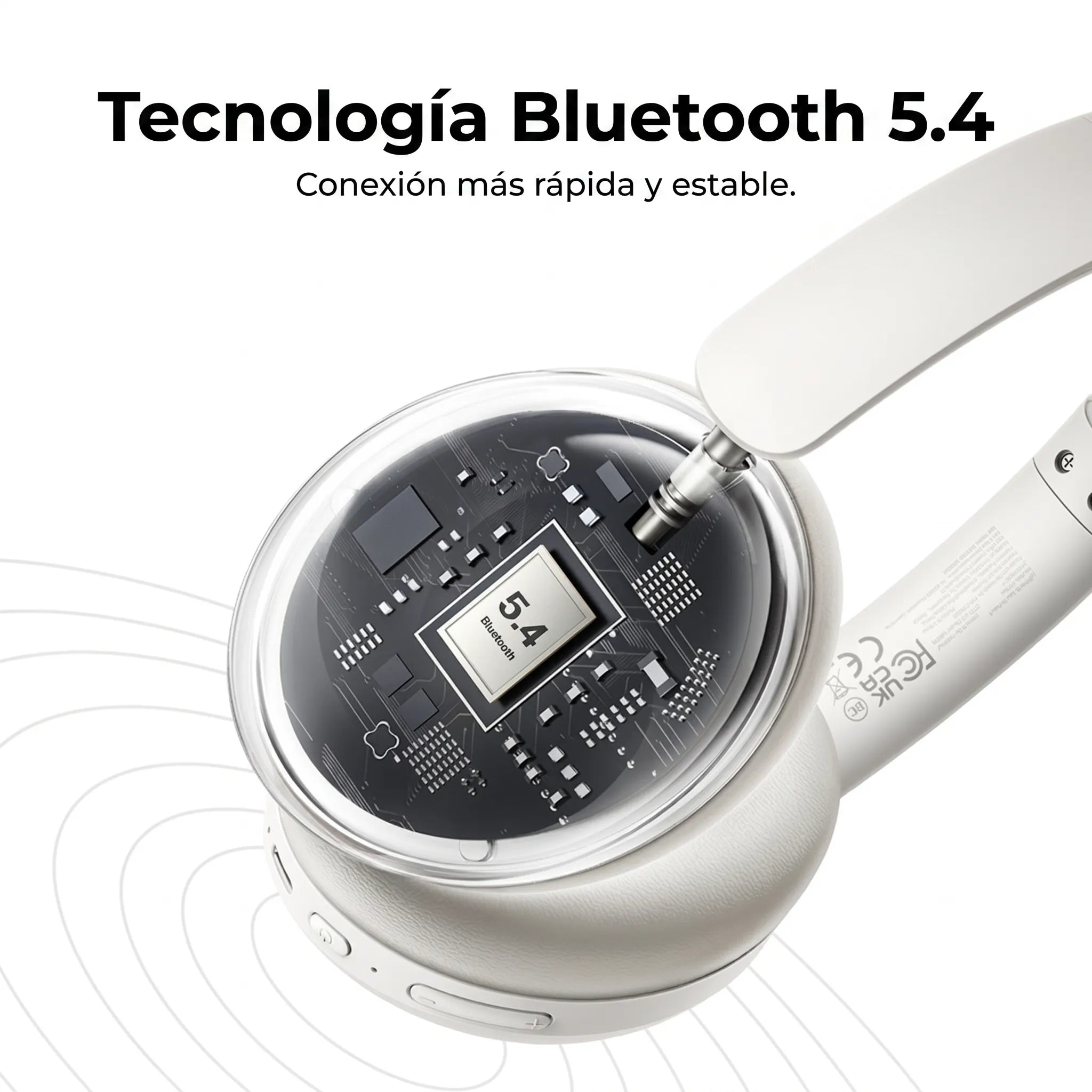 UGREEN AUDÍFONOS STUDIO MAX2 BLUETOOTH 5.4 CON 80 HORAS DE BATERÍA WHITE - 4