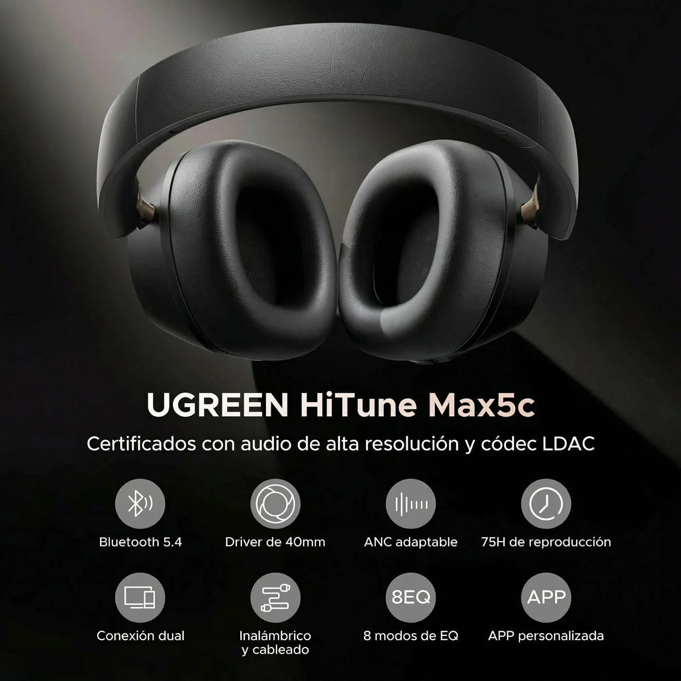 AUDÍFONOS UGREEN HITUNE MAX5C WHITE - 4