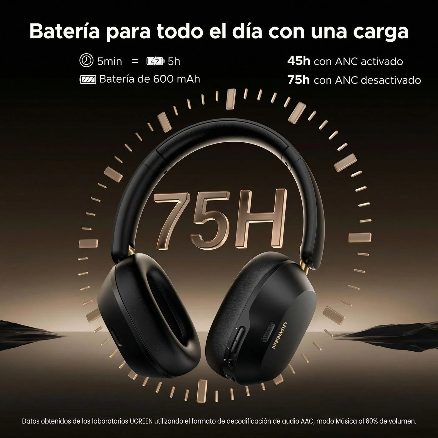 AUDÍFONOS UGREEN HITUNE MAX5C WHITE - 6