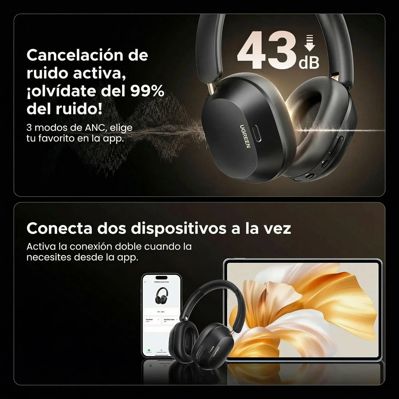 AUDÍFONOS UGREEN HITUNE MAX5C WHITE - 7