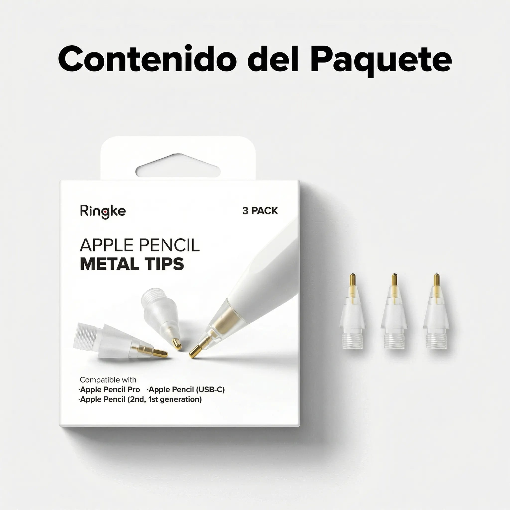 REPUESTO DE PUNTAS RINGKE METAL TIP APPLE PENCIL 3 UND - 8