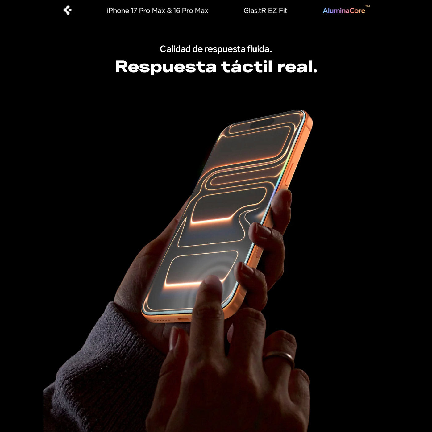 PROTECTOR DE PANTALLA SPIGEN EZ FIT GLAS.TR S.P. IPHONE 17 PRO / 17 / 16 PRO 2 UND - 6