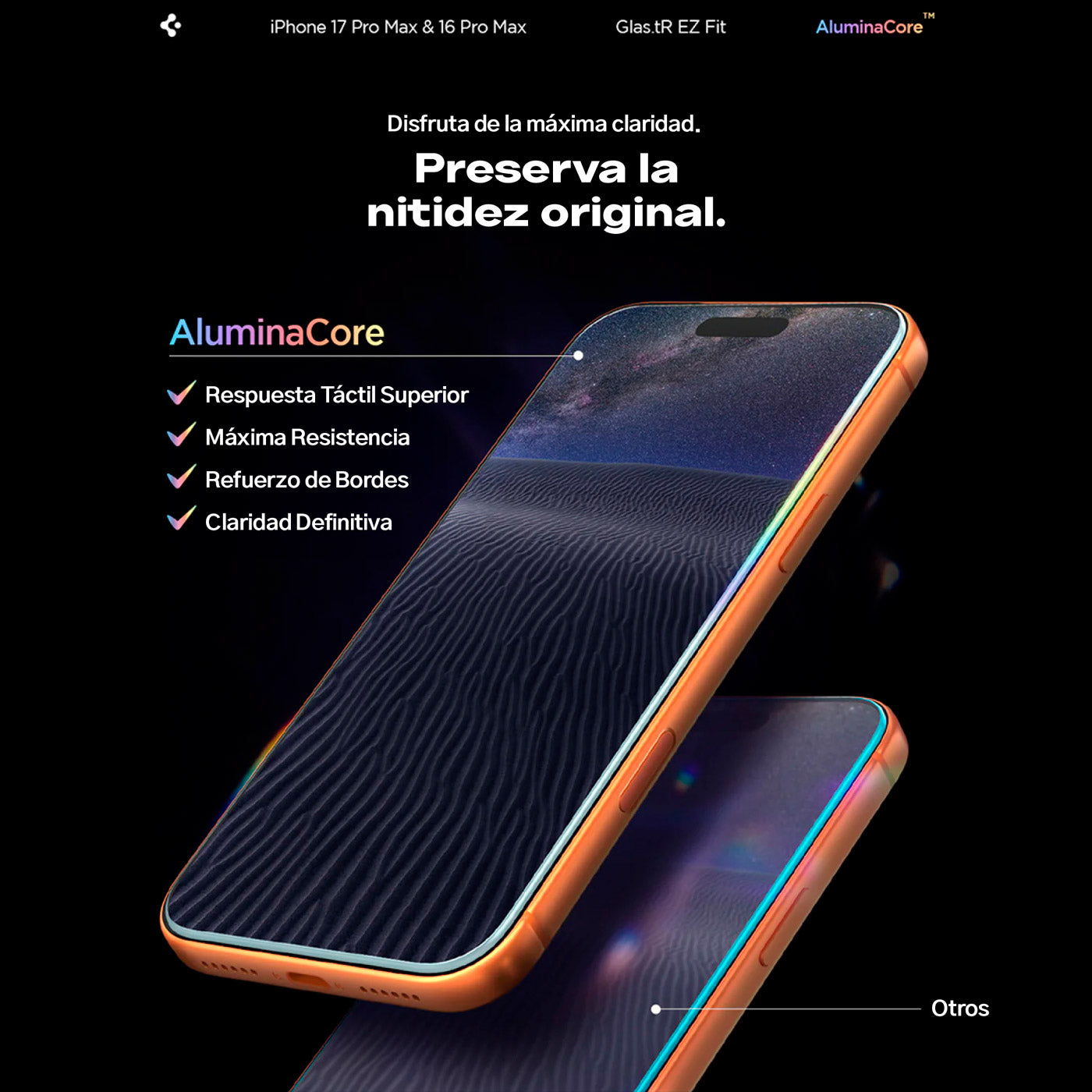 PROTECTOR DE PANTALLA SPIGEN EZ FIT GLAS.TR S.P. IPHONE 17 PRO / 17 / 16 PRO 2 UND - 7