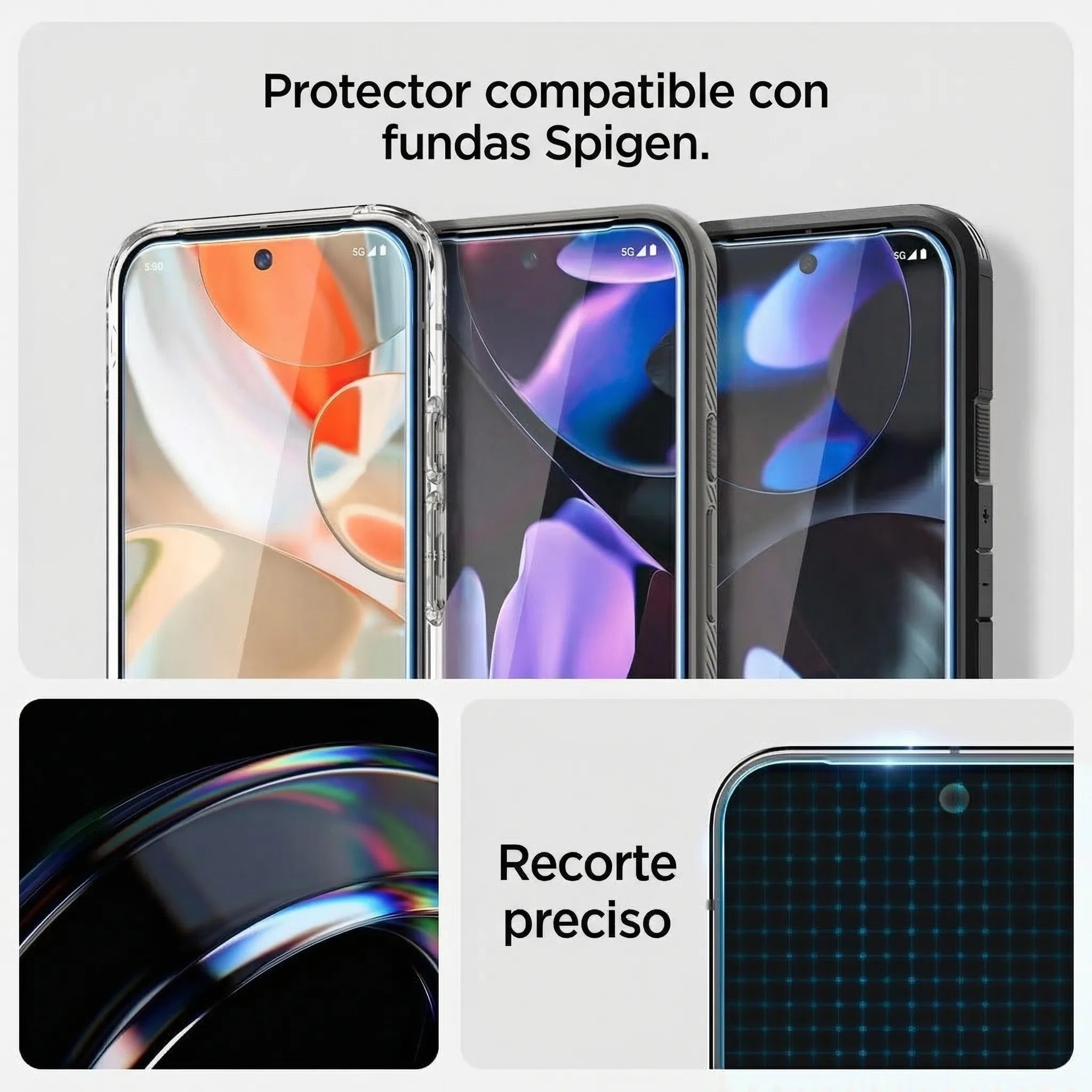 PROTECTOR DE PANTALLA SPIGEN EZ FIT GLAS.TR PIXEL 10 / 10 PRO / 9 / 9 PRO 2 UND - 3