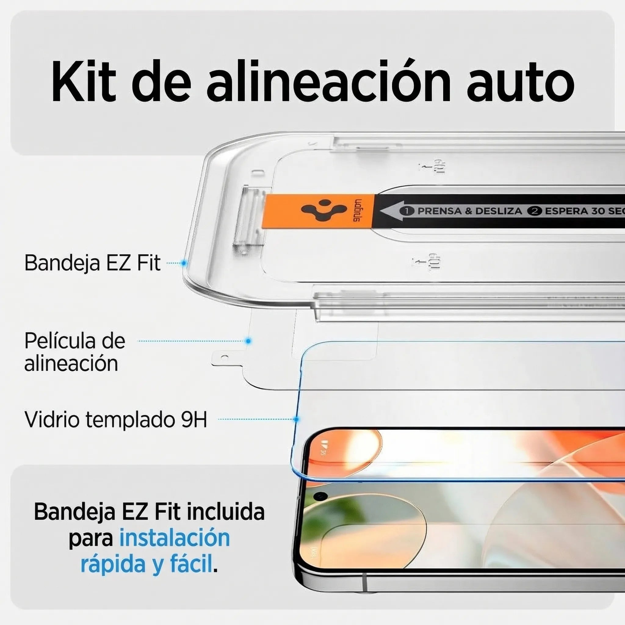 PROTECTOR DE PANTALLA SPIGEN EZ FIT GLAS.TR PIXEL 10 / 10 PRO / 9 / 9 PRO 2 UND - 6
