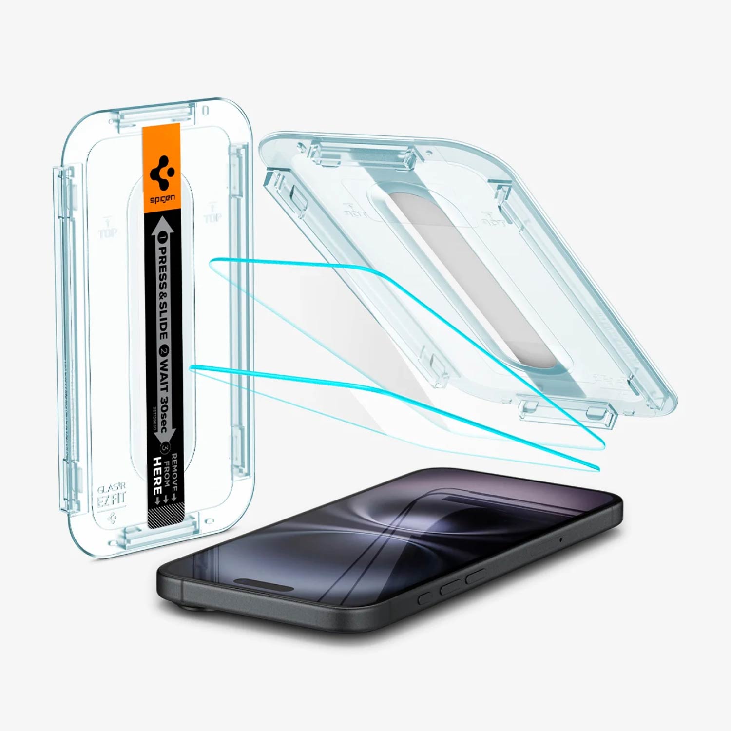SPIGEN GLAS.TR EZ FIT PROTECTOR DE PANTALLA PARA IPHONE 16 PLUS / 15 PLUS 2 UND - 1