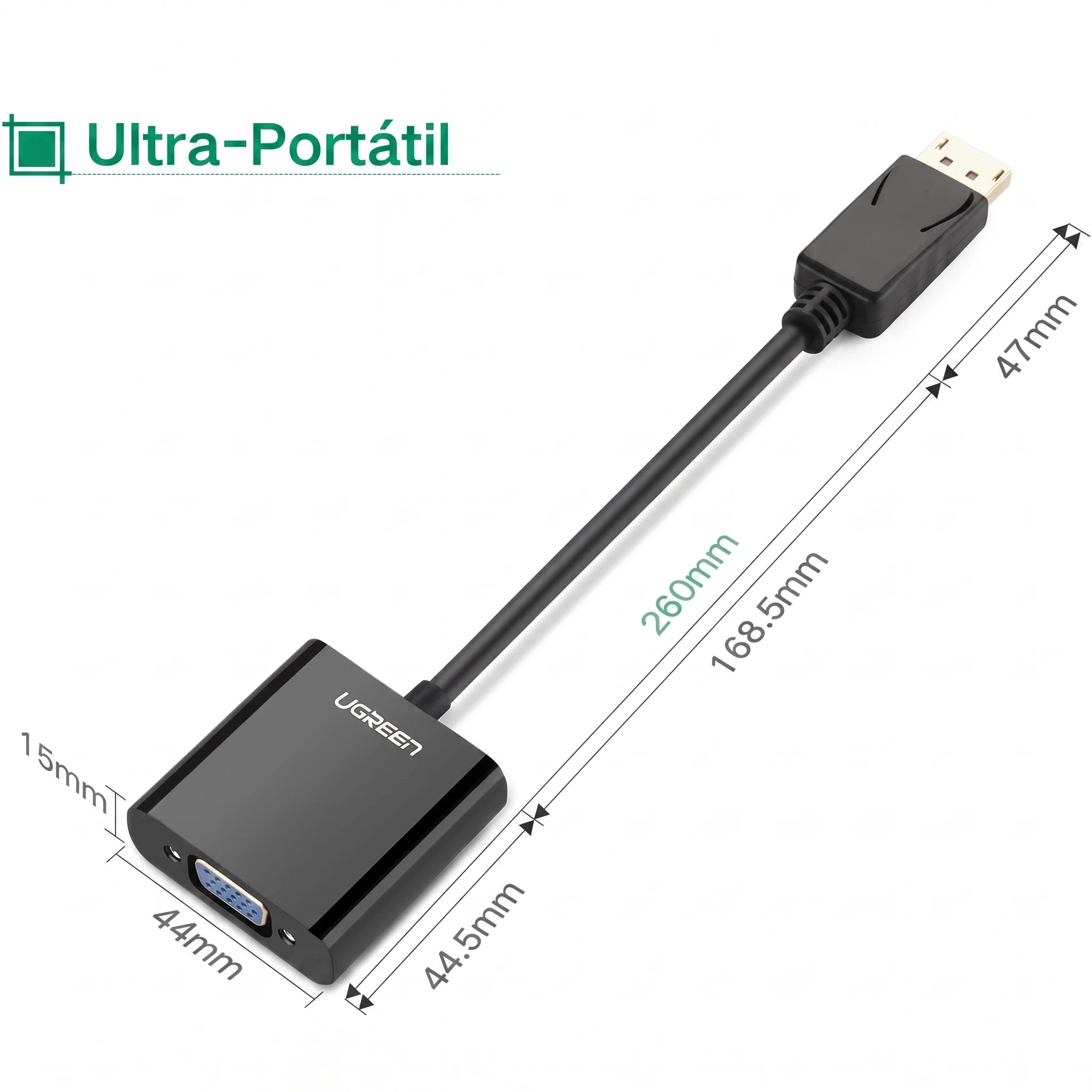 UGREEN DP109 ADAPTADOR DISPLAYPORT A VGA FULL HD - 4