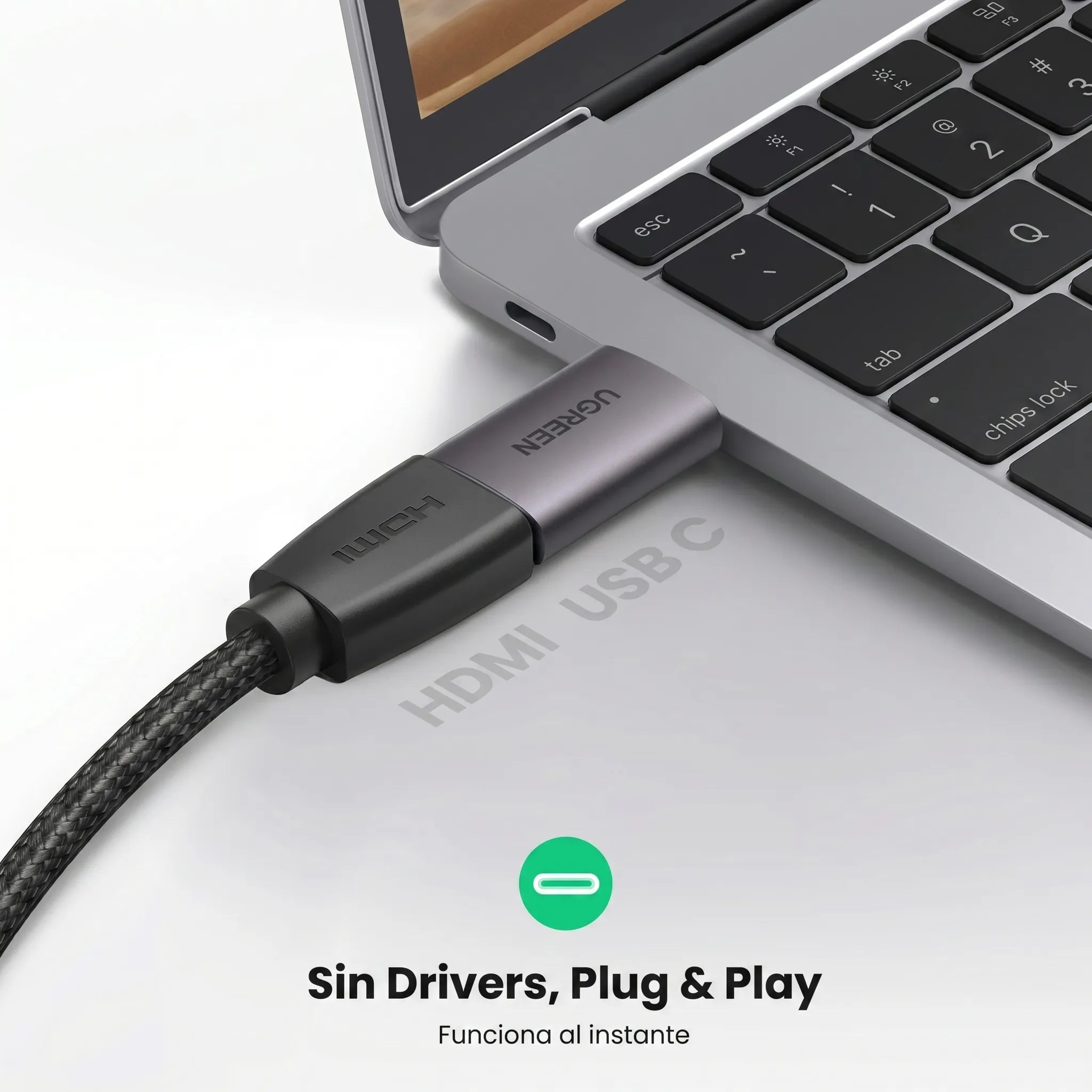 UGREEN ADAPTADOR USB C A HDMI 4K 60HZ US320 PARA MONITOR Y TV - 2