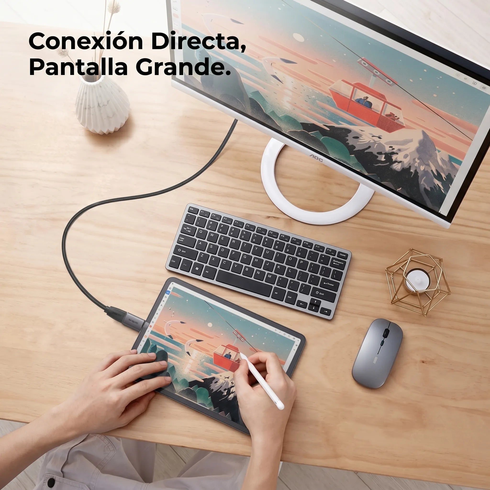 UGREEN ADAPTADOR USB C A HDMI 4K 60HZ US320 PARA MONITOR Y TV - 4
