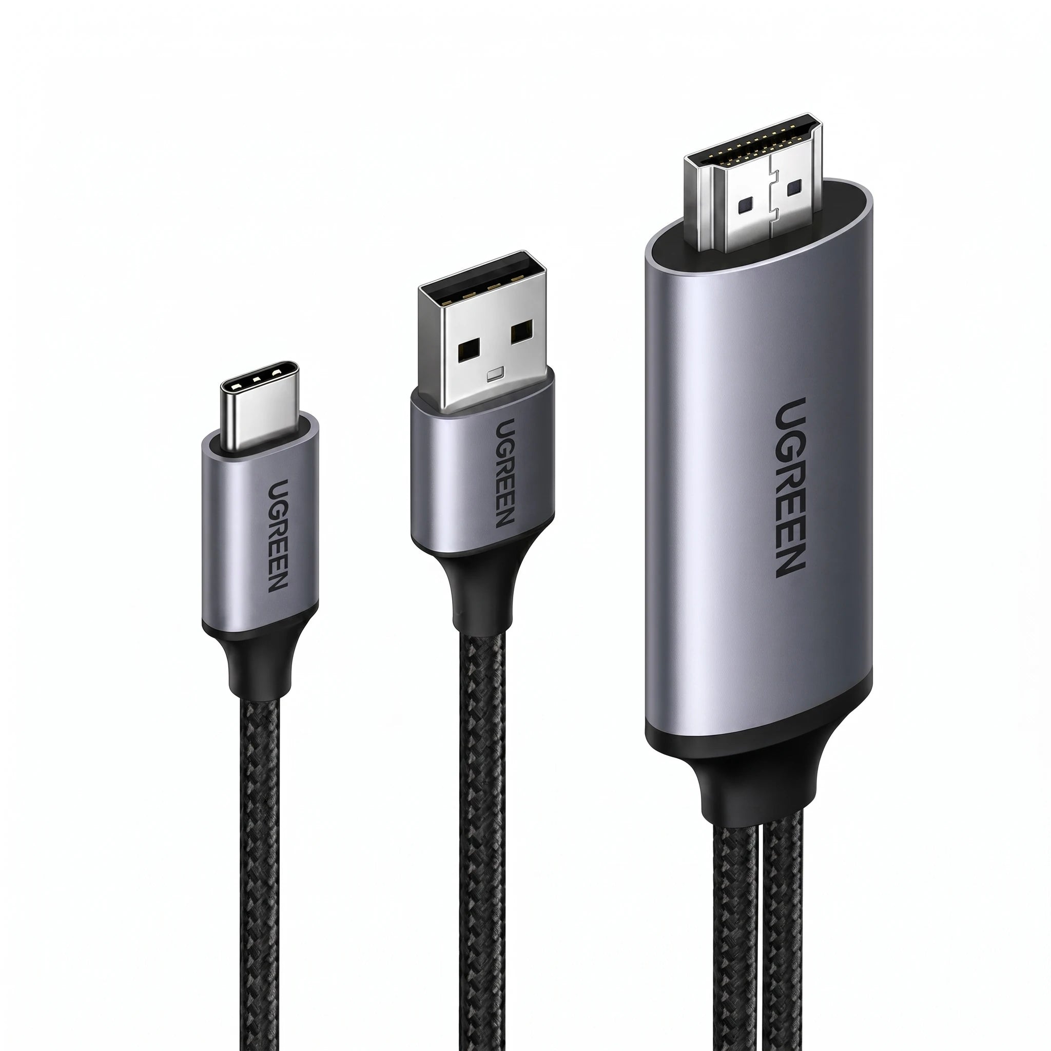 UGREEN HDMI TO USB C 4K 60HZ 2 METER CABLE WITH USB POWER CABLE - 1