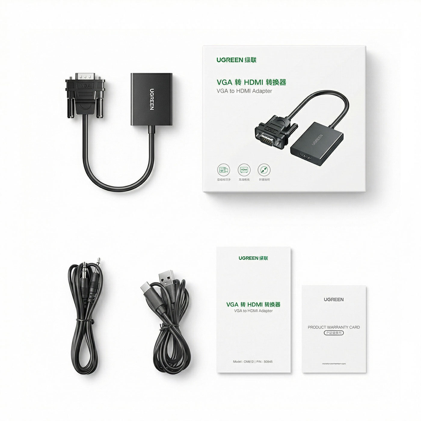 ADAPTADOR UGREEN VGA MACHO A HDMI HEMBRA - 6