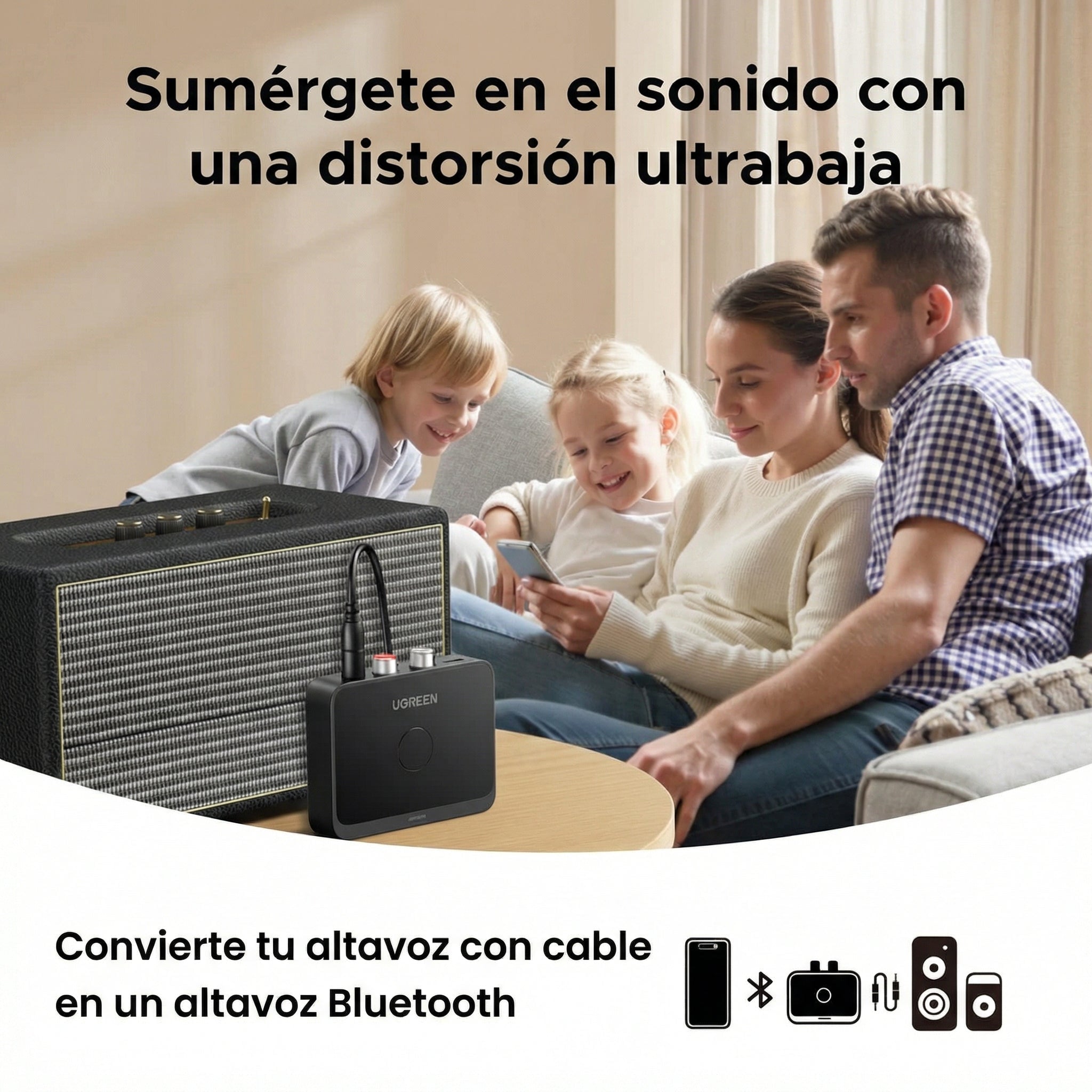 UGREEN RECEPTOR DE AUDIO BLUETOOTH 6.0 HI RES 55545 - 5