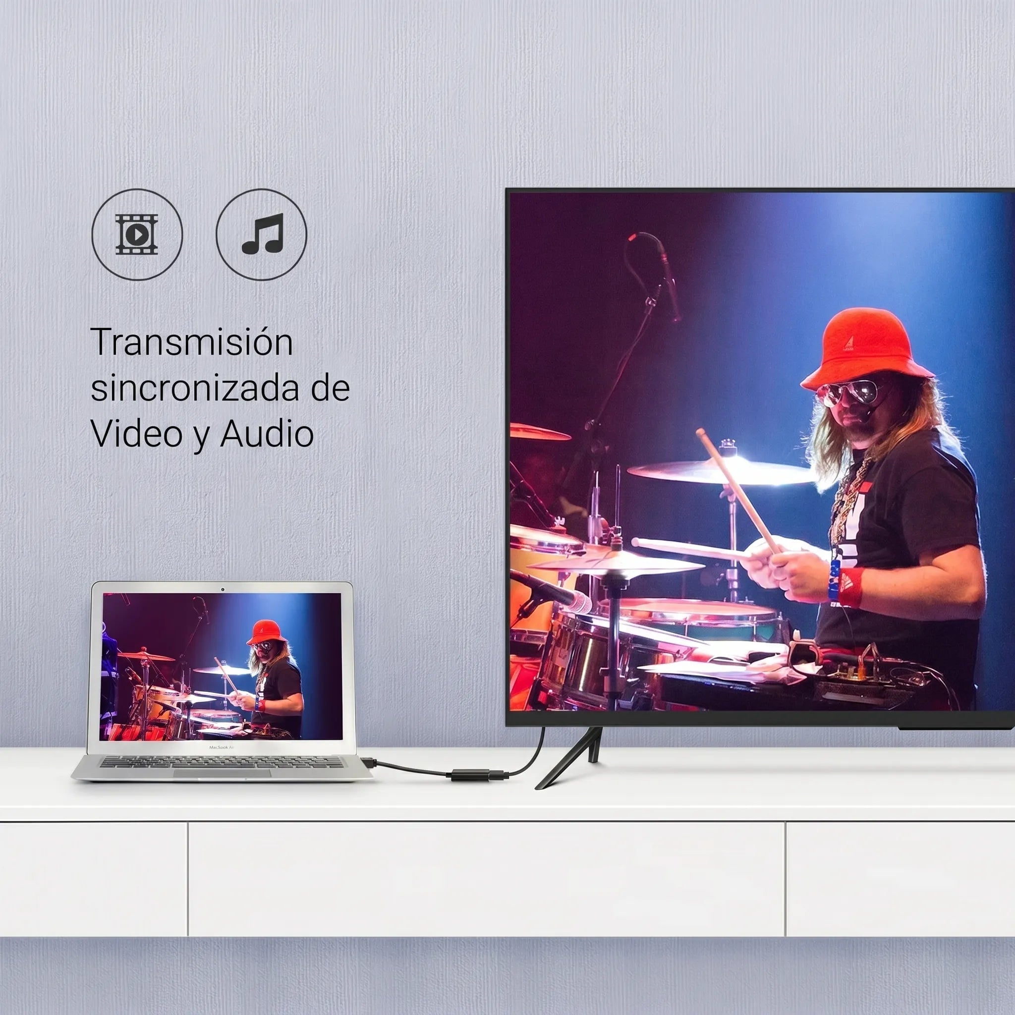 UGREEN ADAPTADOR DISPLAYPORT A HDMI HEMBRA 1080P PARA MONITOR Y TV - 2