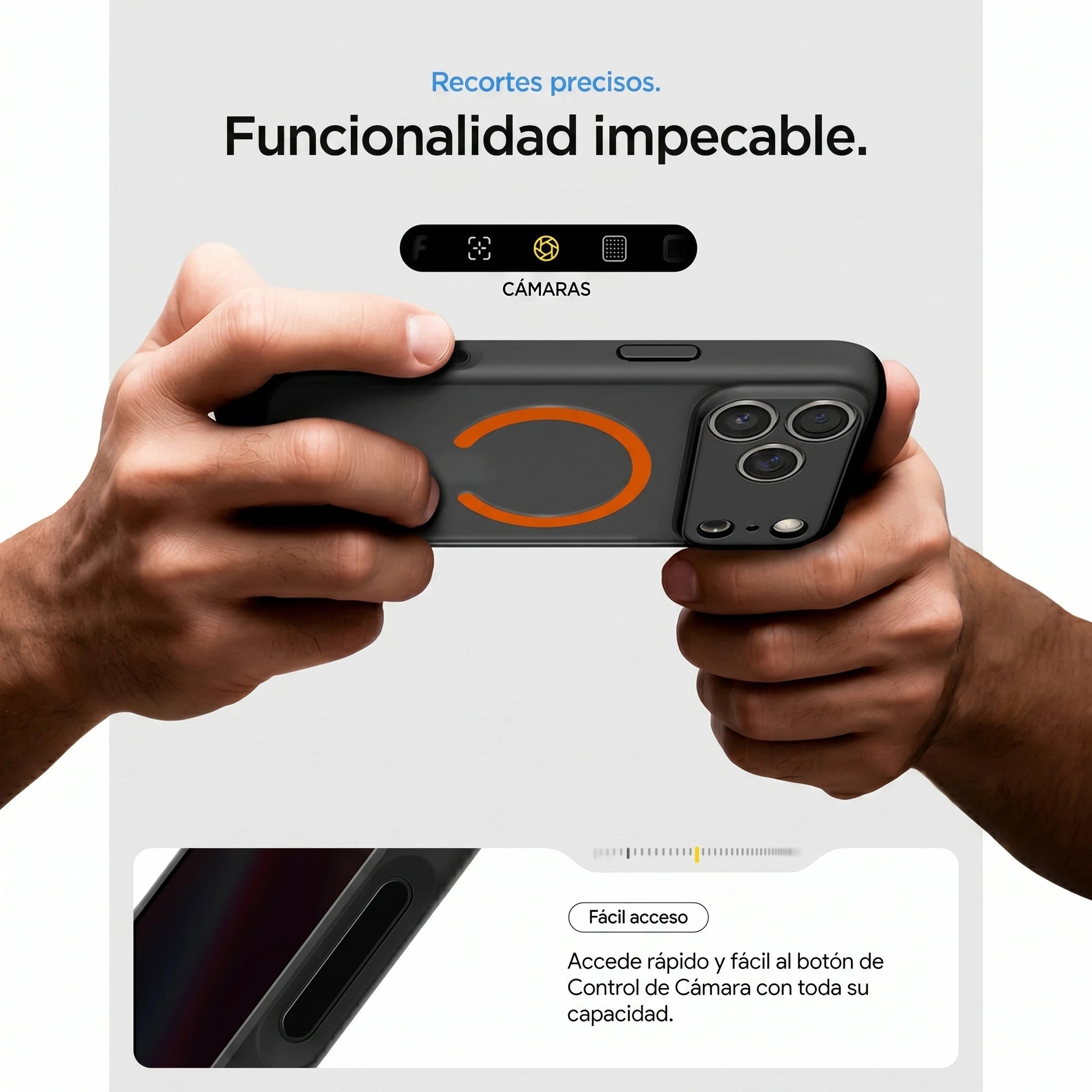 CASE SPIGEN ULTRA HYBRID IPHONE 18 PRO MAX (MAGSAFE) - FROST BLACK ORANGE - 5