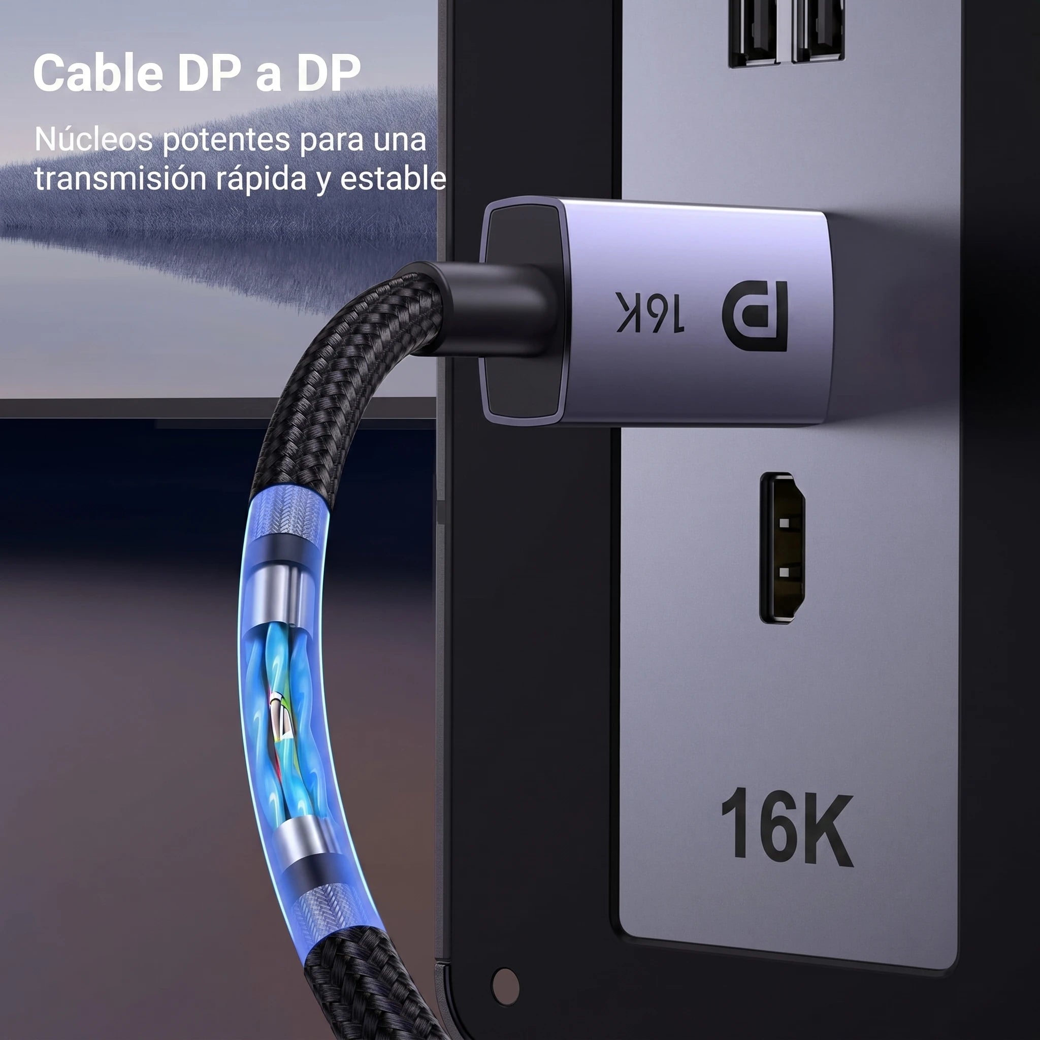 UGREEN DP118 CABLE DISPLAYPORT 2.1 3M 16K 30HZ - 3