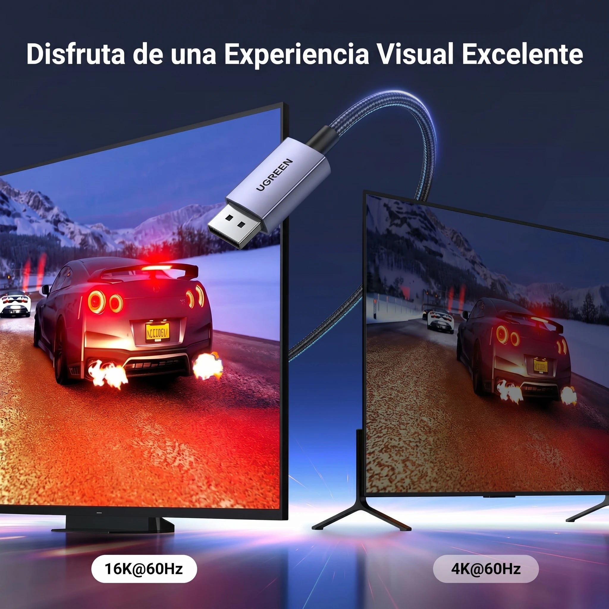 UGREEN DP118 CABLE DISPLAYPORT 2.1 3M 16K 30HZ - 4