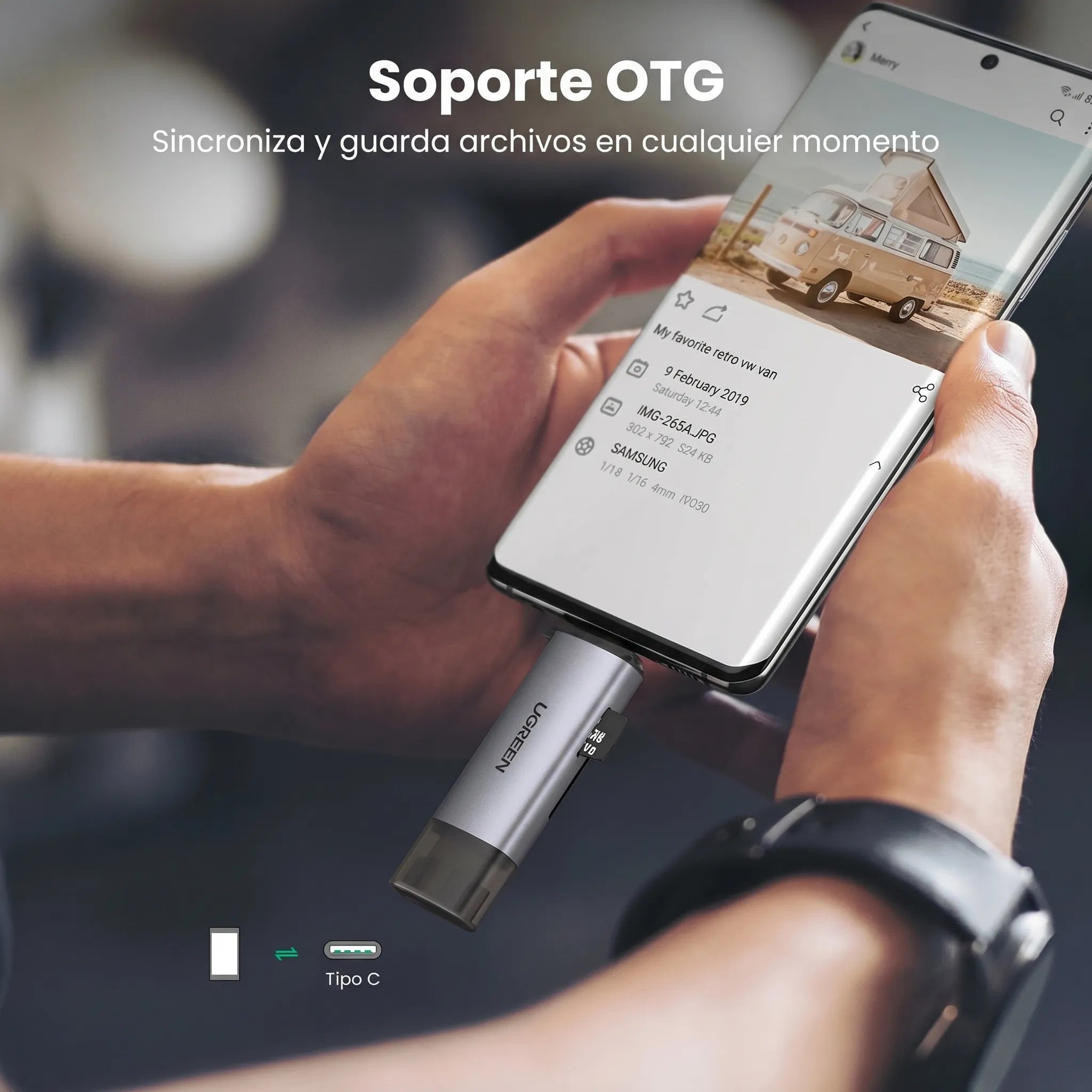 UGREEN LECTOR DE TARJETAS SD / MICROSD USB C Y USB A - 3