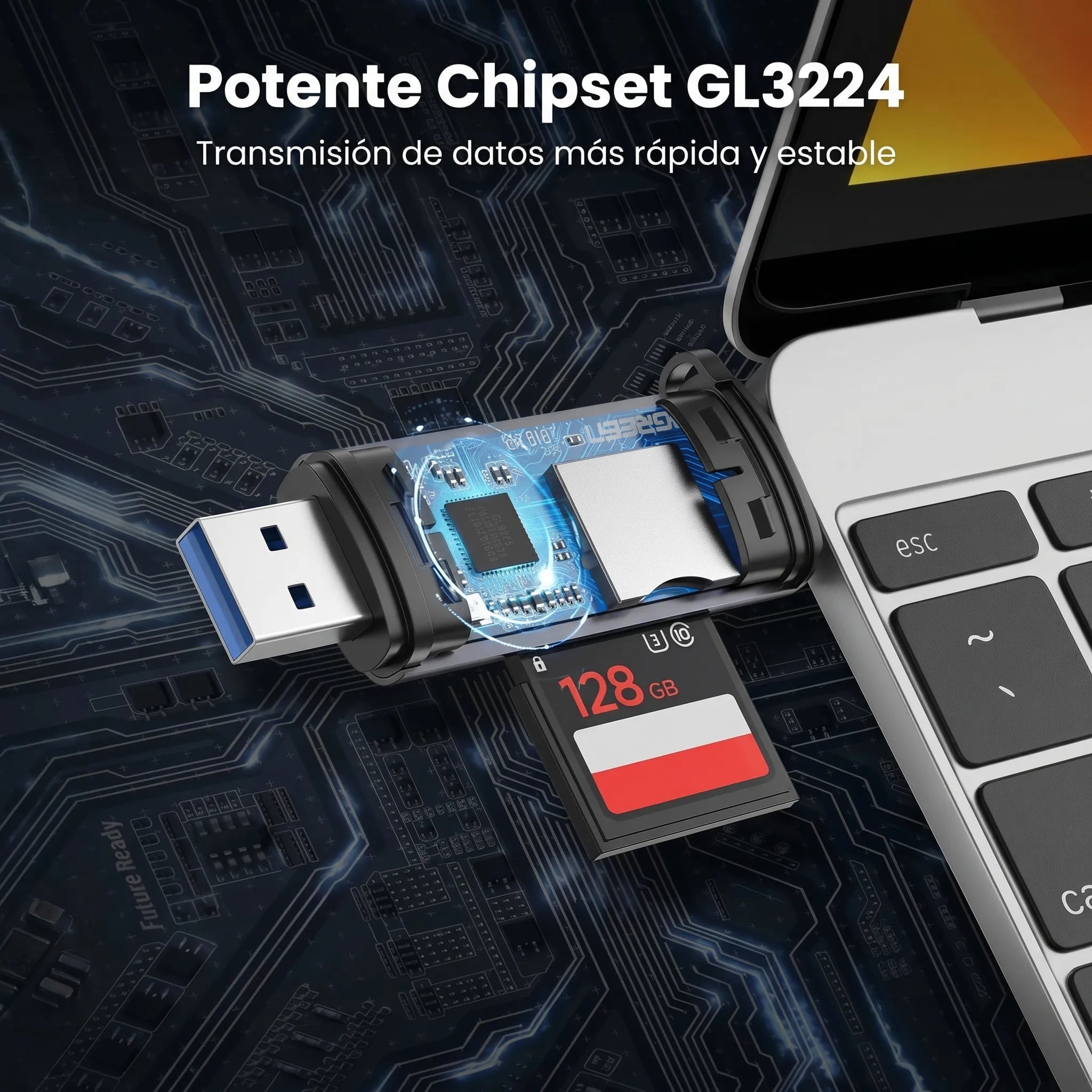 UGREEN LECTOR DE TARJETAS SD / MICROSD USB C Y USB A - 4