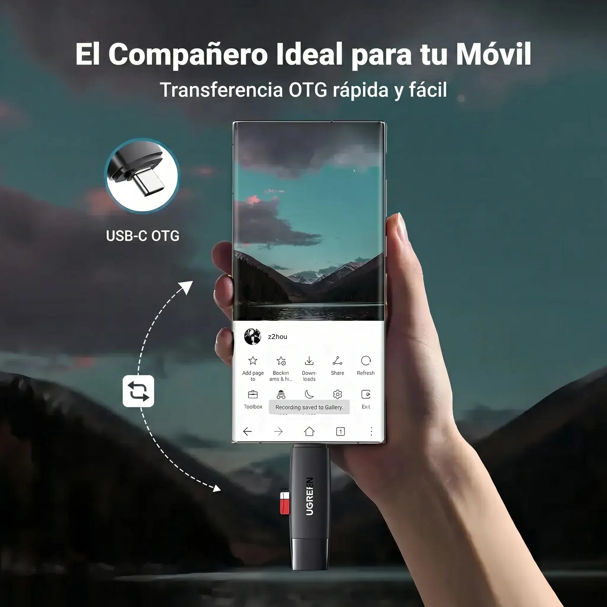 UGREEN LECTOR DE TARJETAS SD Y MICROSD USB C Y USB A 3.0 - 3