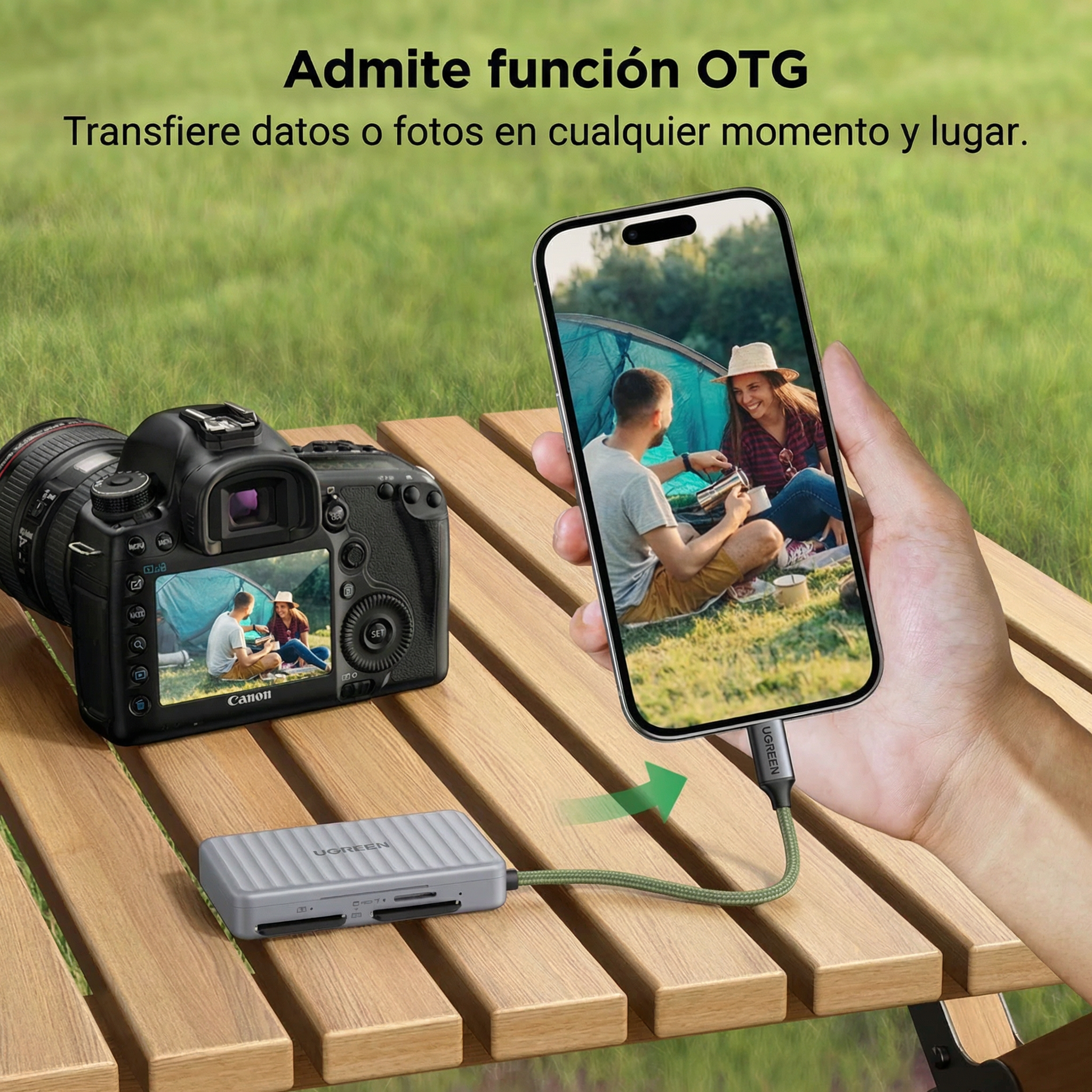 UGREEN MULTIFUNCTION TF/SD DUAL CARD READER CASE CM868 / 55886 - 6