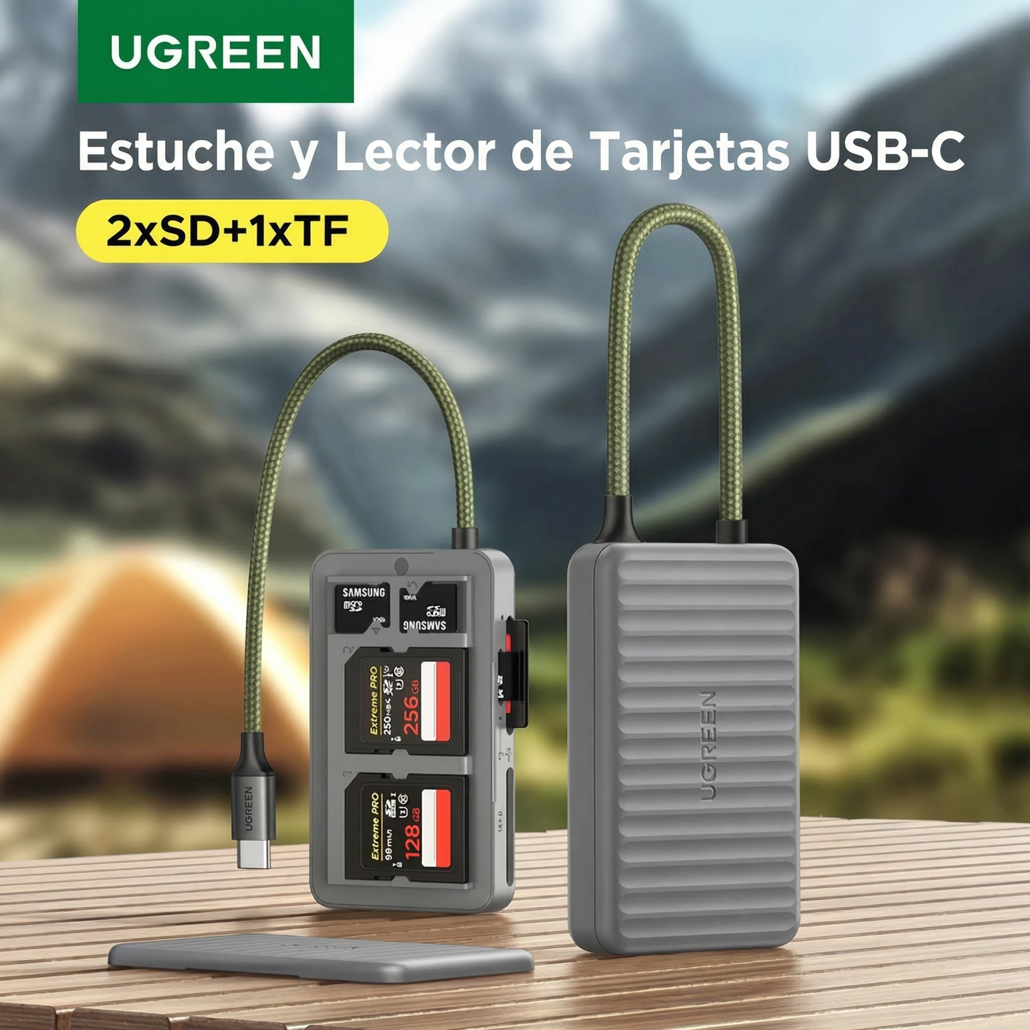 UGREEN MULTIFUNCTION TF/SD DUAL CARD READER CASE CM868 / 55886 - 8