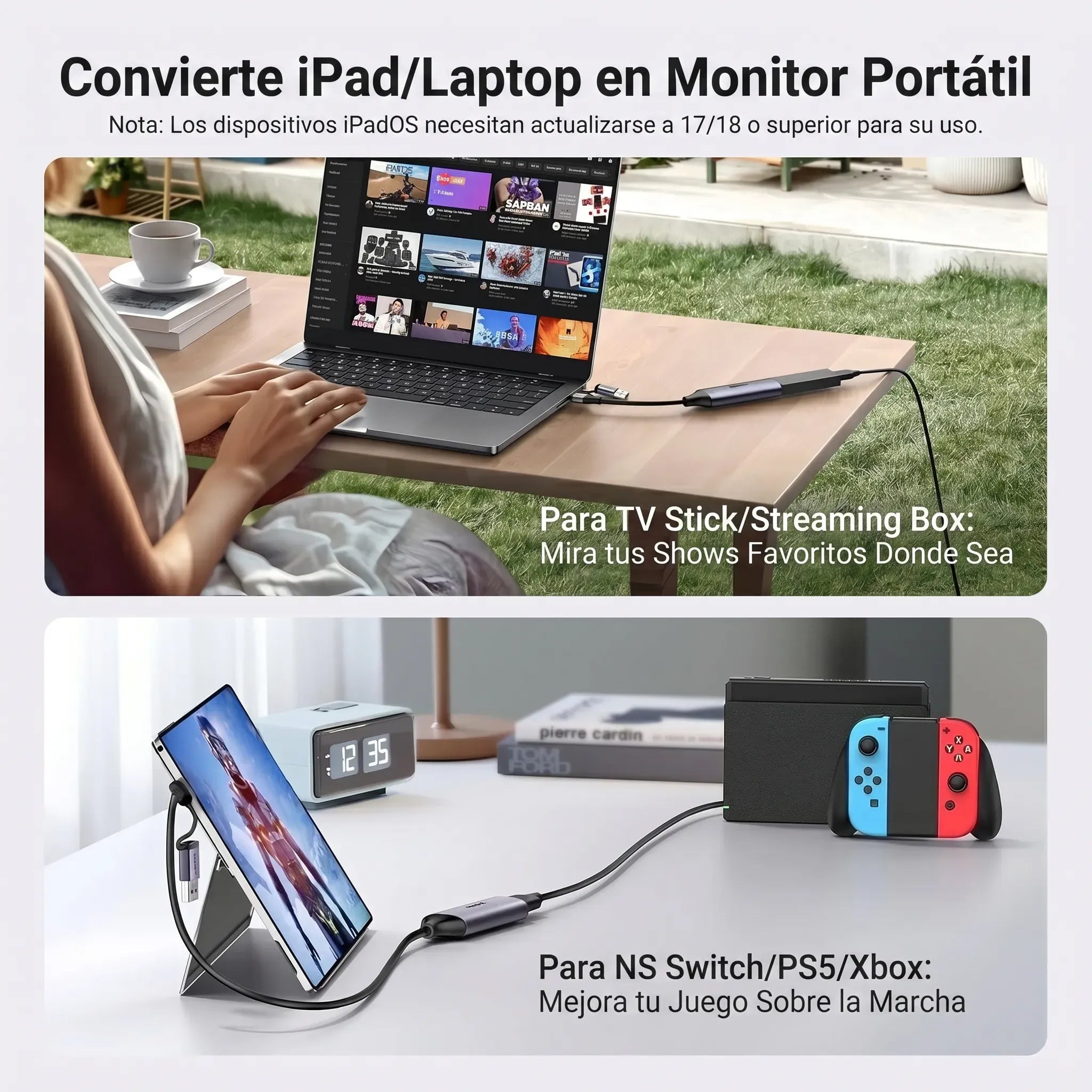 UGREEN CAPTURADORA HDMI A USB A Y USB C 1080P 60HZ PARA STREAMING - 7